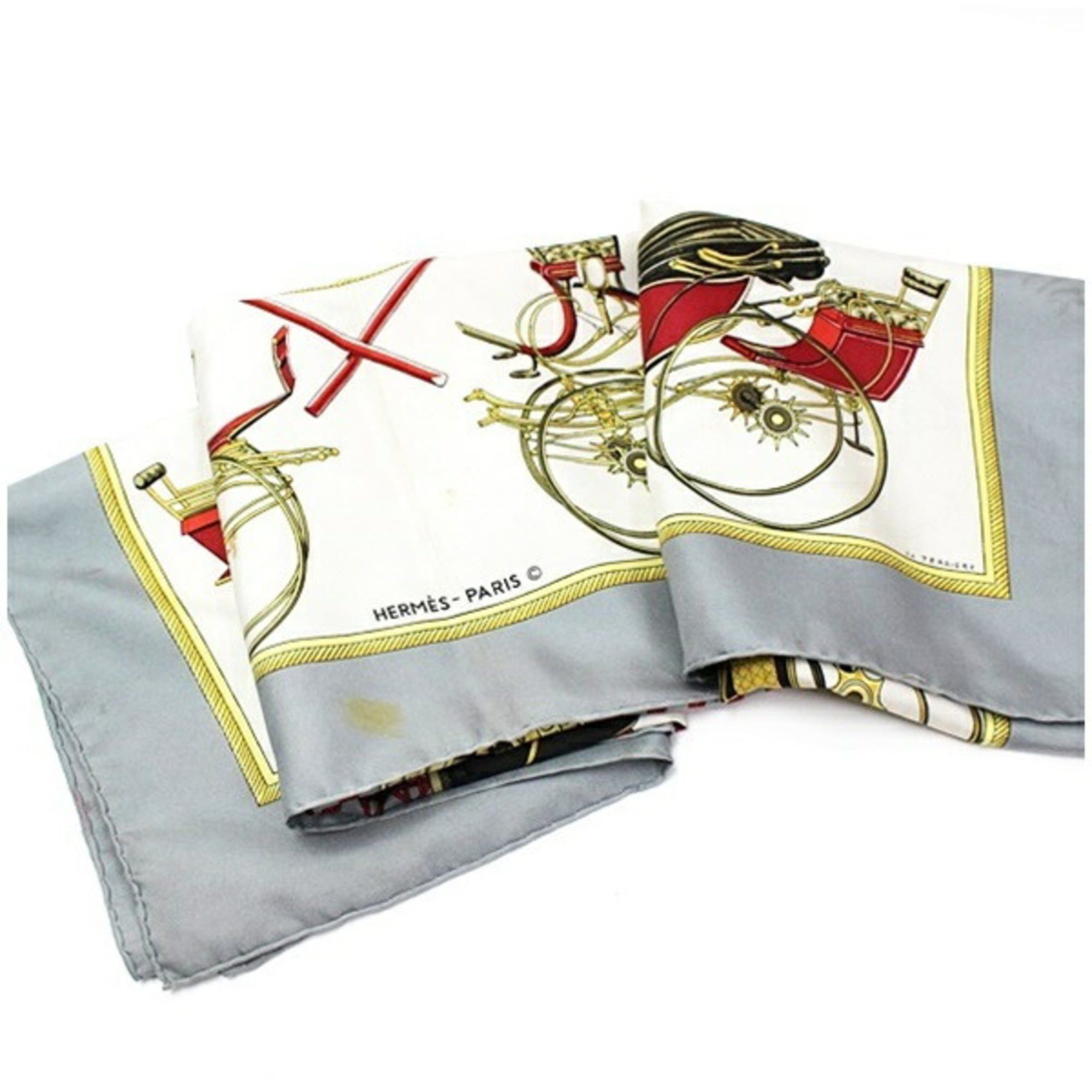 Hermes Hermes scarf/muffler, Carré 90 "Les Voitures a Transformation" foldable covered wagon, HERMES for women Size ONE SIZE - 10 Thumbnail