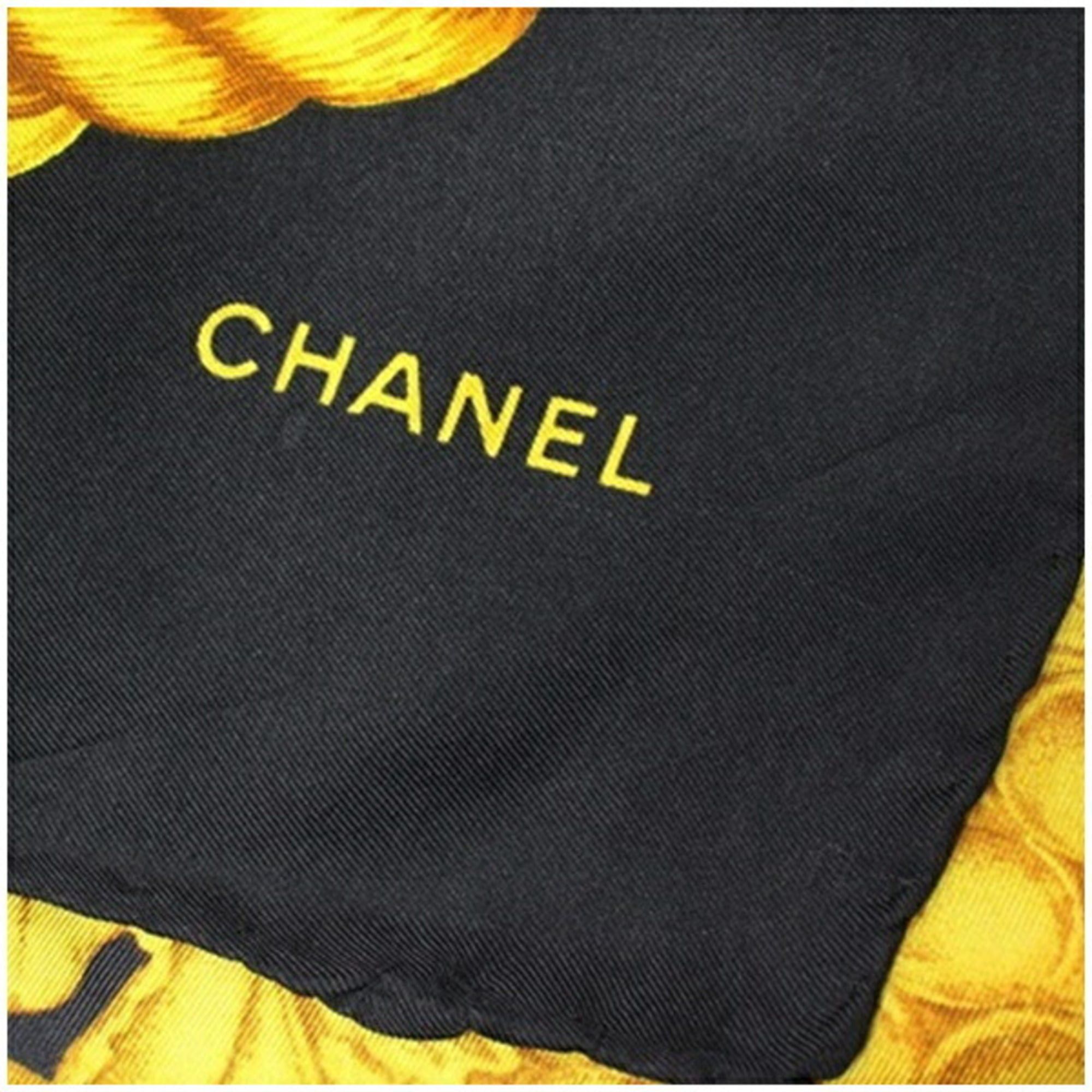 Chanel Chanel large scarf/muffler in black and yellow for women Size ONE SIZE - 5 Thumbnail