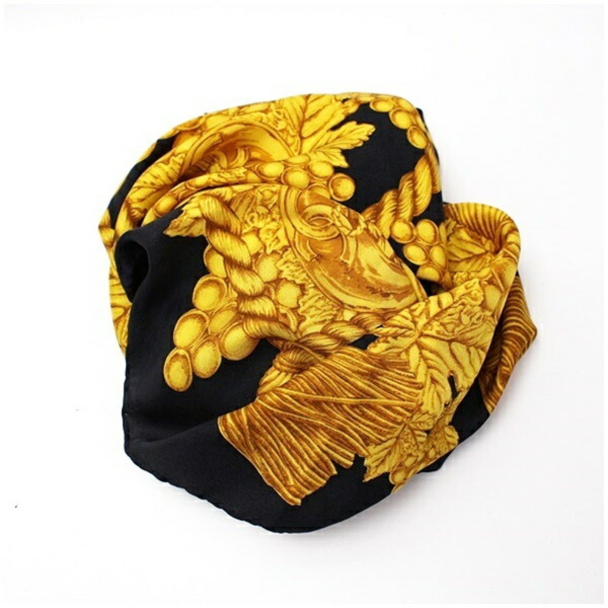 Chanel Chanel large scarf/muffler in black and yellow for women Size ONE SIZE - 7 Thumbnail