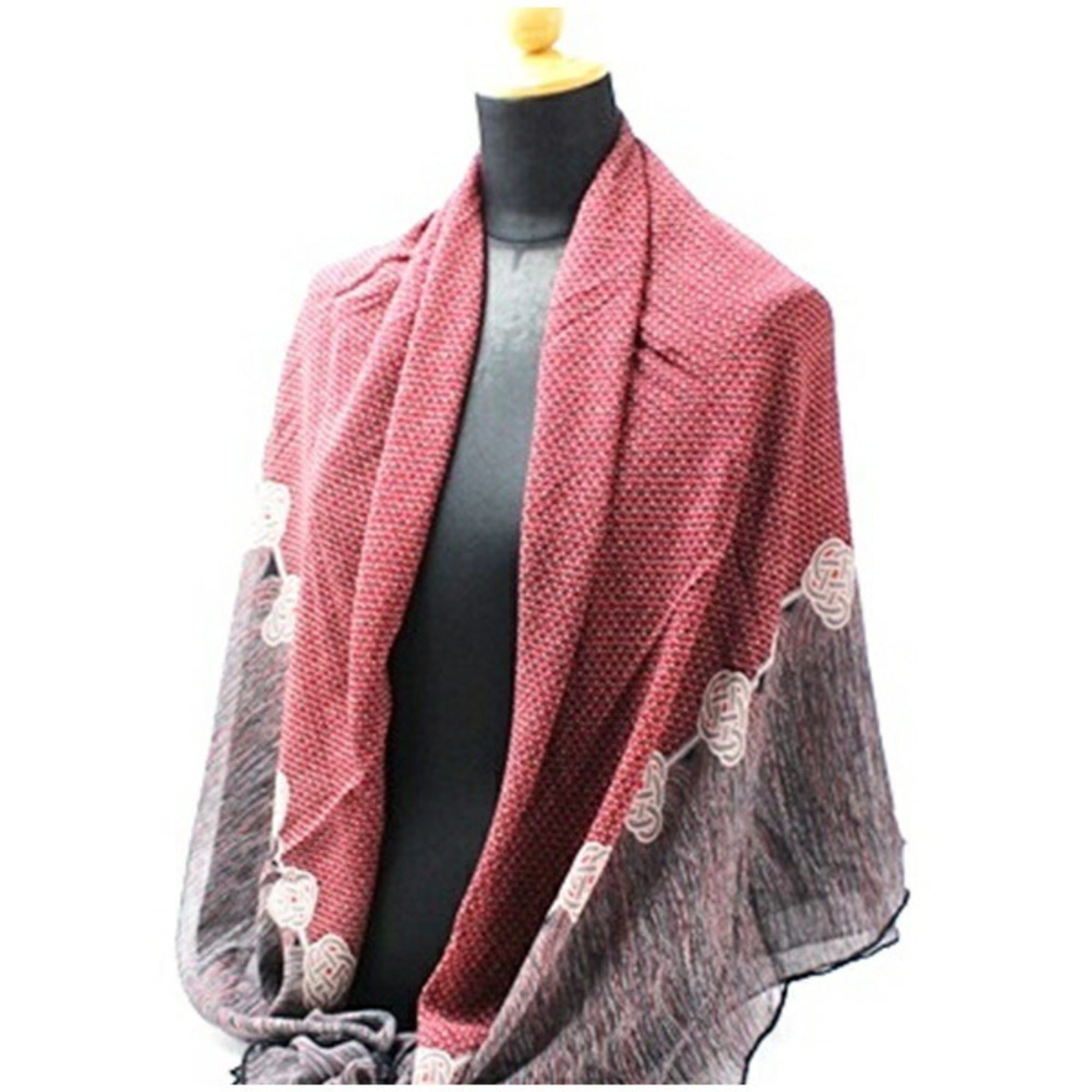 Chanel Chanel Large Scarf/Muffler in Red and Multicolor for Women Size ONE SIZE - 5 Thumbnail