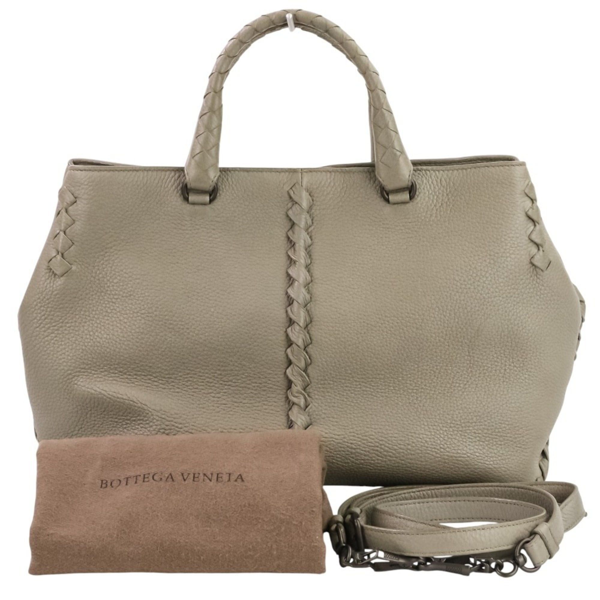 Bottega Veneta BOTTEGA VENETA Intrecciato 2-way handbag, gray, for women Size ONE SIZE - 10 Thumbnail