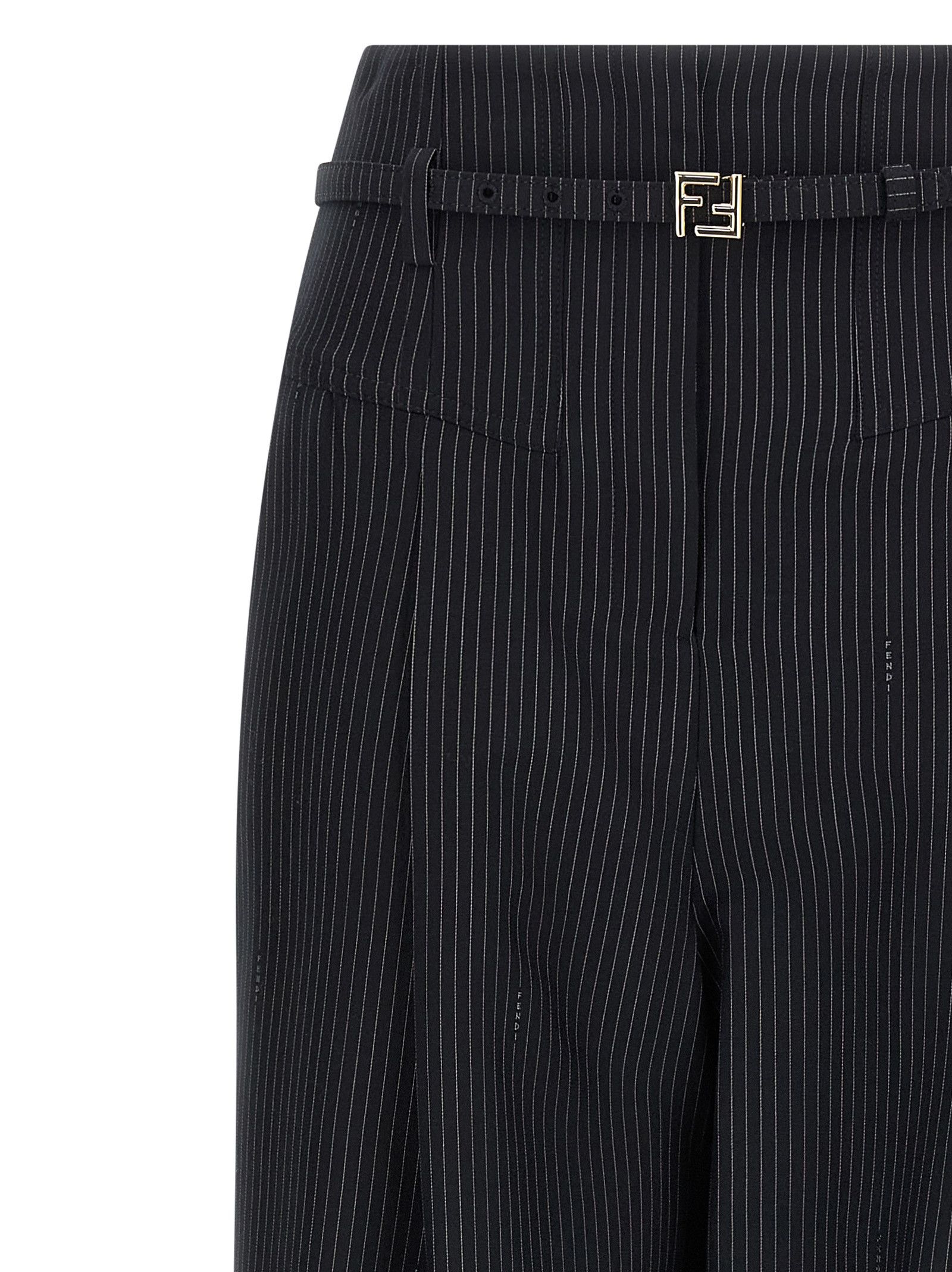 Fendi Pinstripe wool pants Size 27" / US 4 / IT 40 - 3 Thumbnail