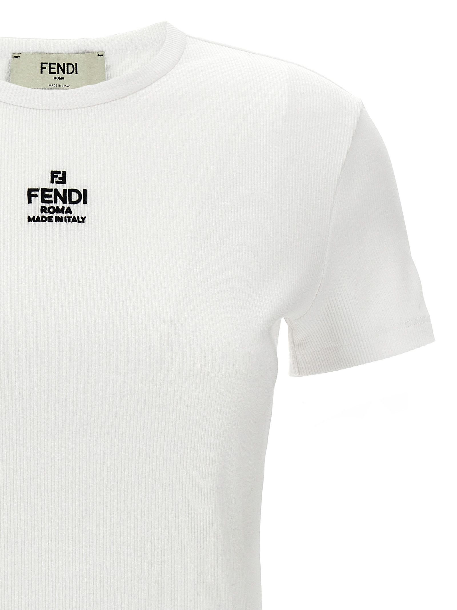 Fendi 'Fendi' cropped T-shirt Size XS / US 0-2 / IT 36-38 - 3 Thumbnail