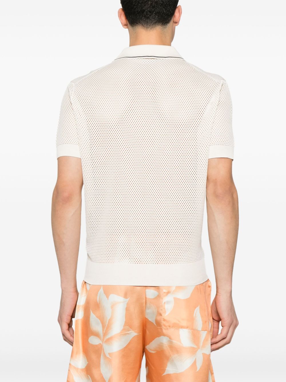 Prada Prada Perforated Detail Polo Shirt tag size 50 Men - USA Duties Paid Size US L / EU 52-54 / 3 - 2 Thumbnail