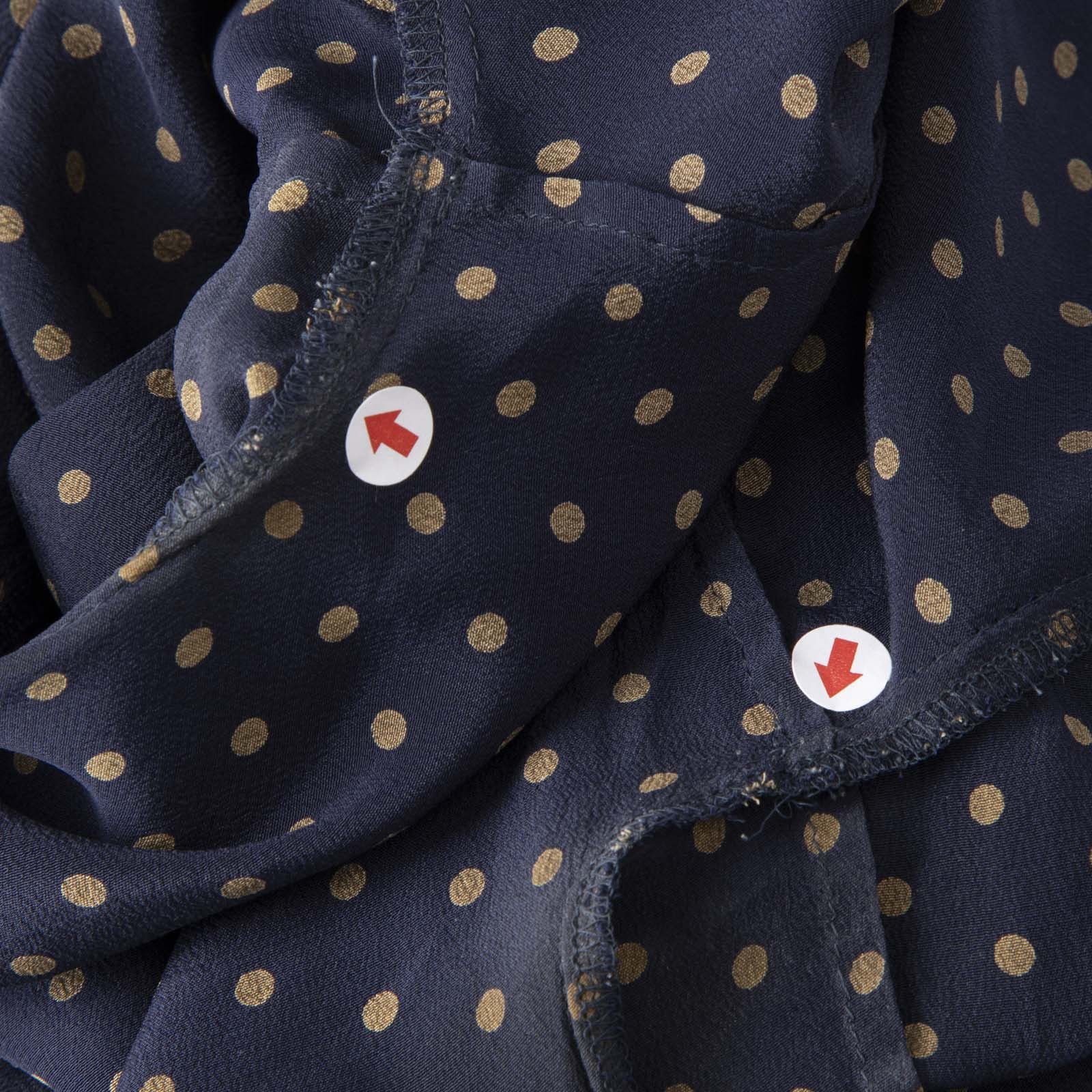 Burberry Navy Silk Polka Dot Shirt Size XS / US 0-2 / IT 36-38 - 6 Thumbnail