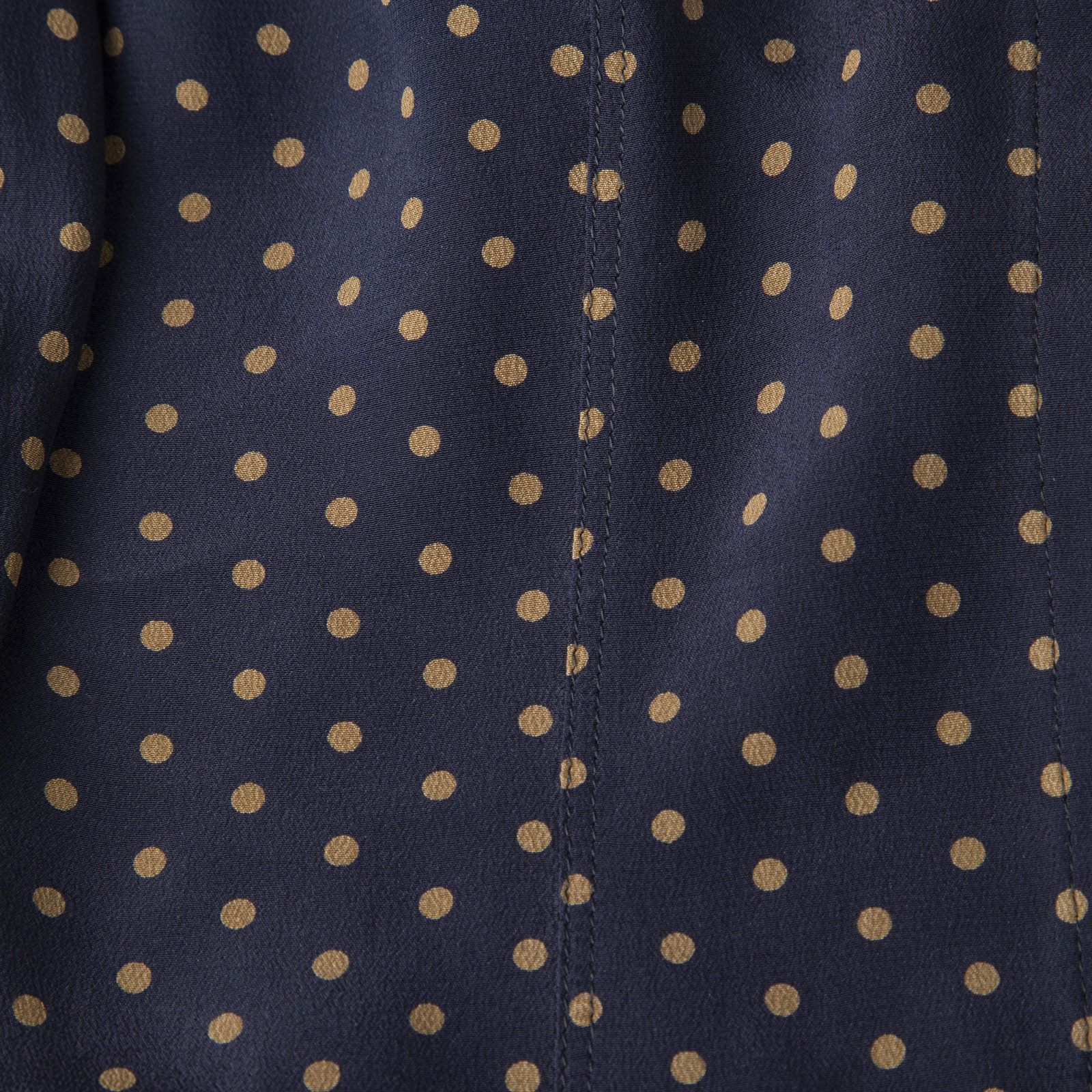 Burberry Navy Silk Polka Dot Shirt Size XS / US 0-2 / IT 36-38 - 3 Thumbnail