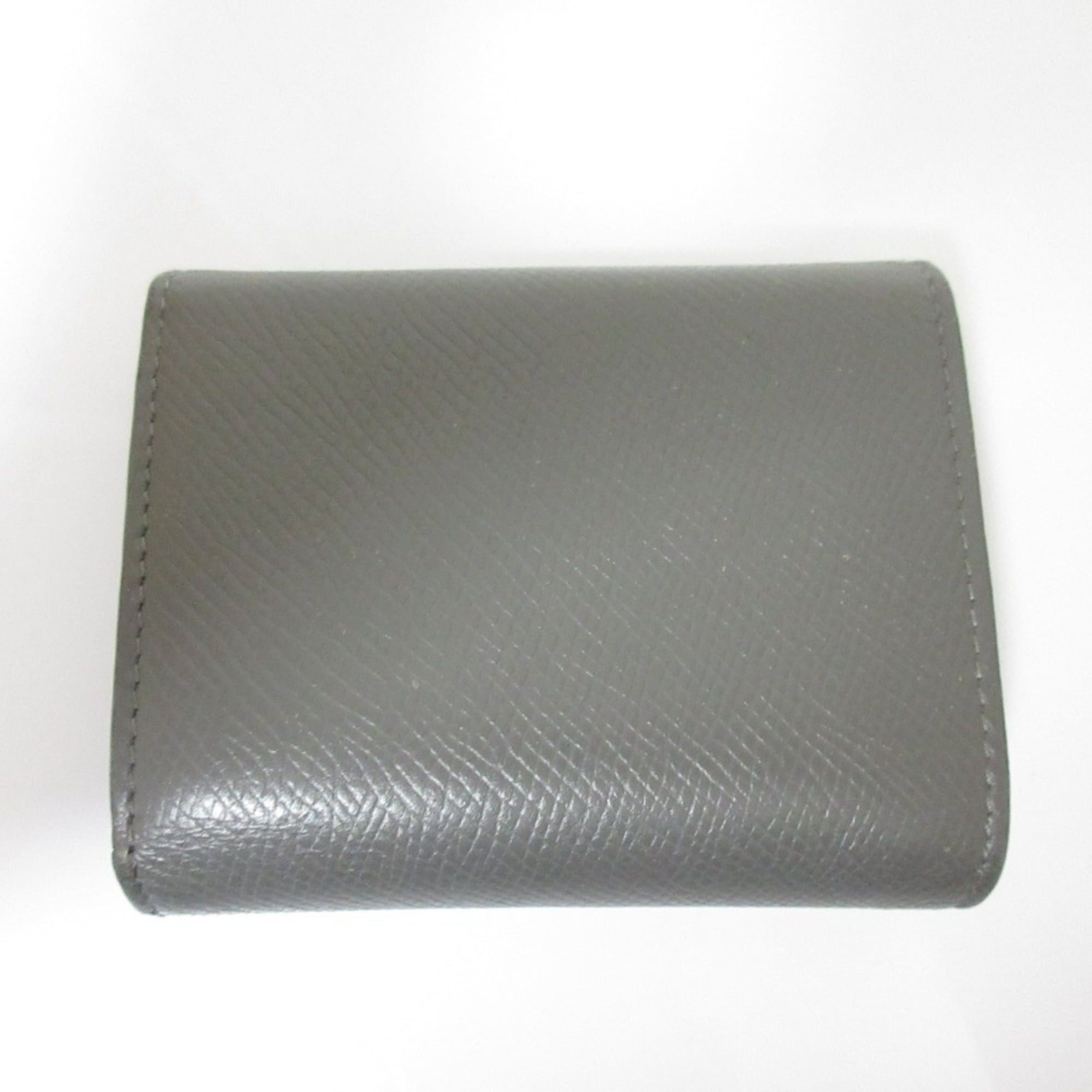 Celine CELINE Small Trifold Calfskin Compact Wallet, Gray, Women's Size ONE SIZE - 2 Thumbnail