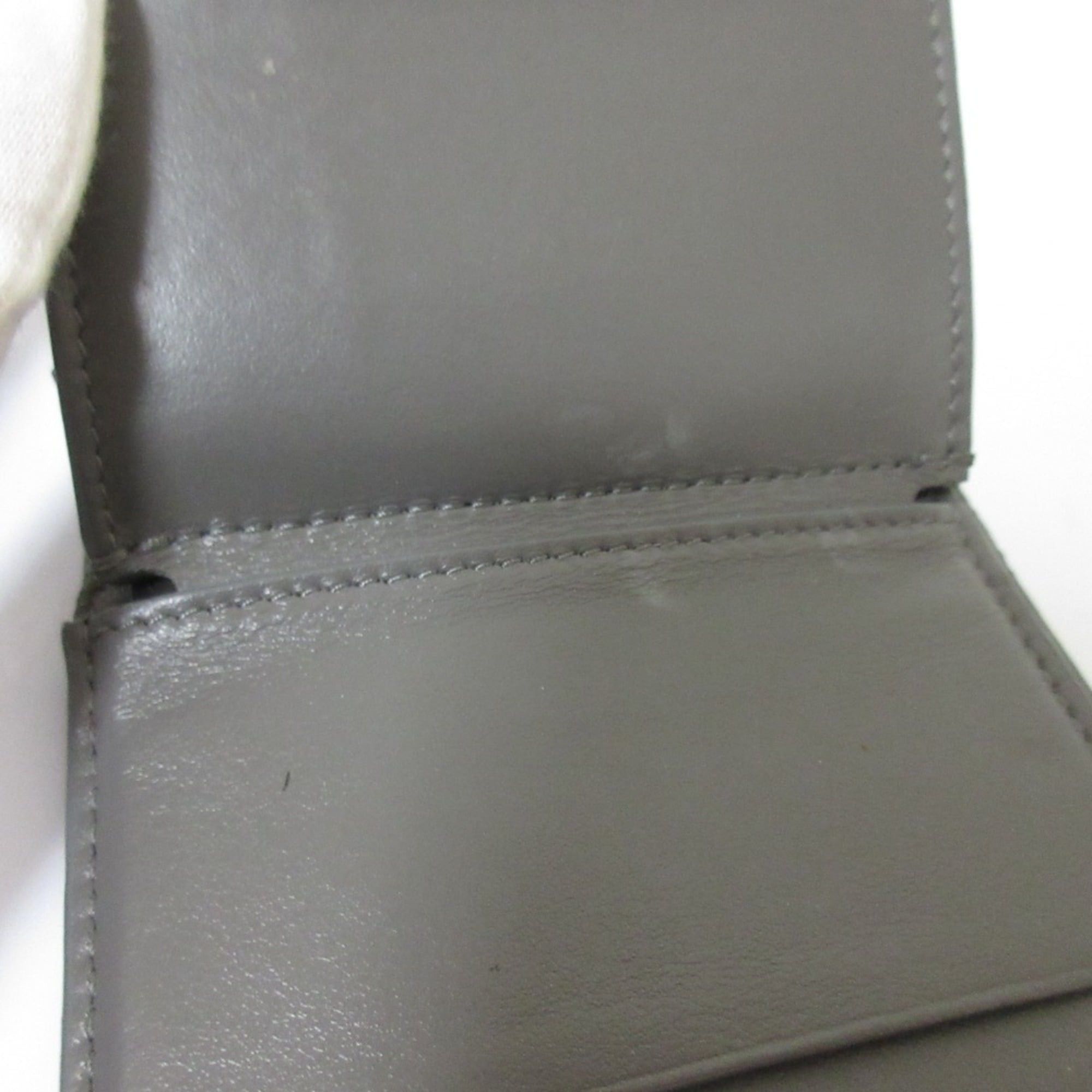 Celine CELINE Small Trifold Calfskin Compact Wallet, Gray, Women's Size ONE SIZE - 15 Thumbnail