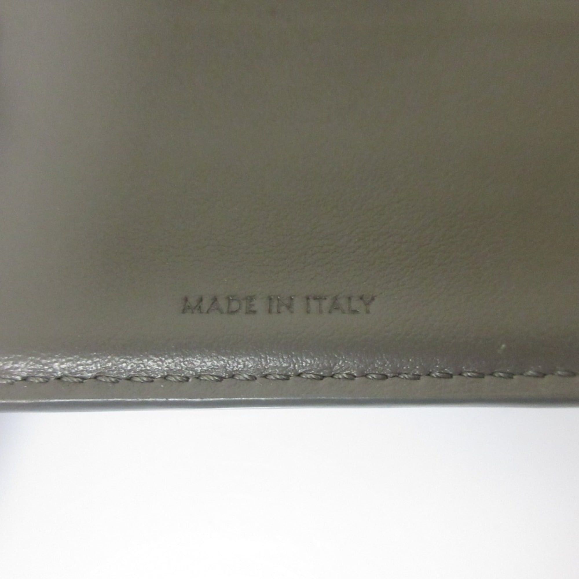 Celine CELINE Small Trifold Calfskin Compact Wallet, Gray, Women's Size ONE SIZE - 9 Thumbnail