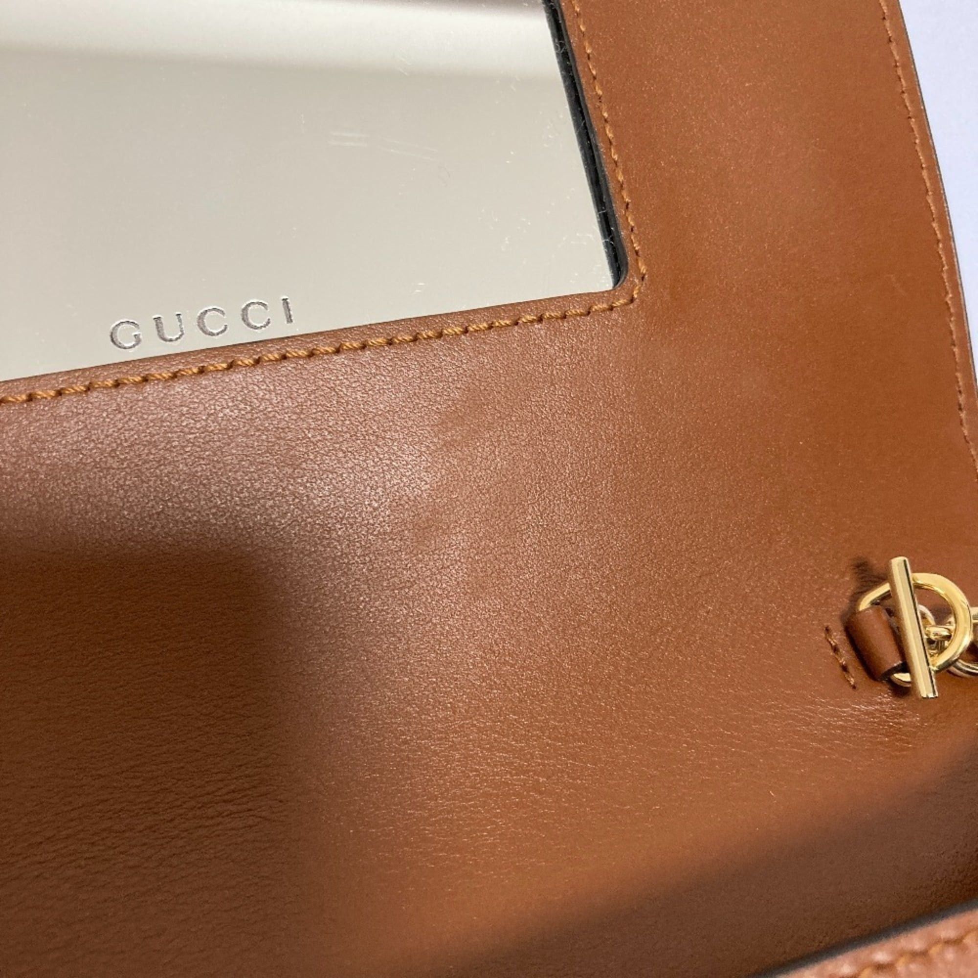 Gucci GUCCI GG Matelasse Leather Wallet, Chain Shoulder Bag, 723787, Brown, Women's Size ONE SIZE - 16 Thumbnail