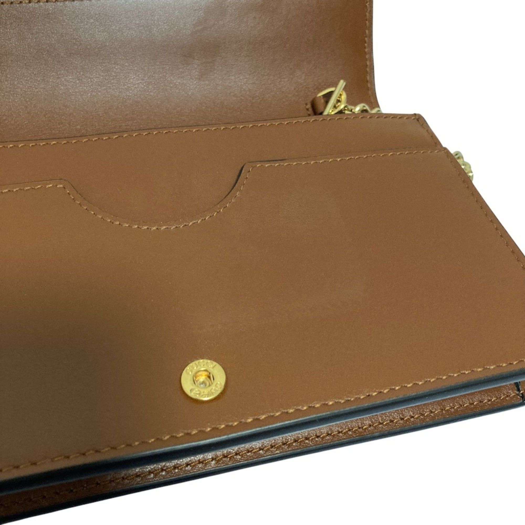 Gucci GUCCI GG Matelasse Leather Wallet, Chain Shoulder Bag, 723787, Brown, Women's Size ONE SIZE - 15 Thumbnail