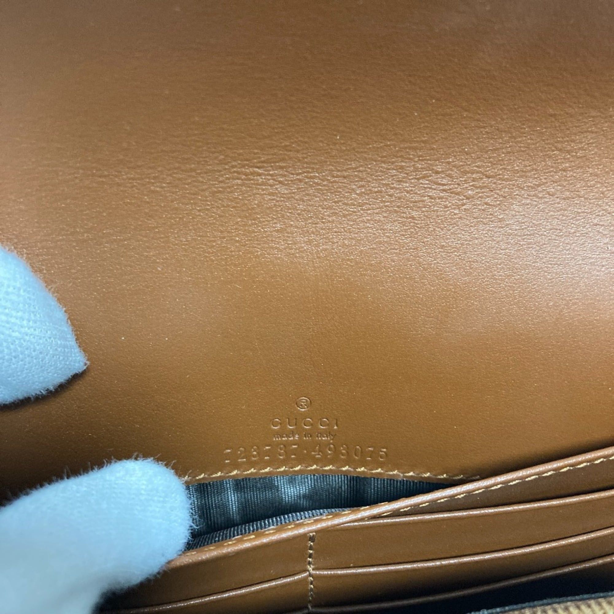 Gucci GUCCI GG Matelasse Leather Wallet, Chain Shoulder Bag, 723787, Brown, Women's Size ONE SIZE - 13 Thumbnail