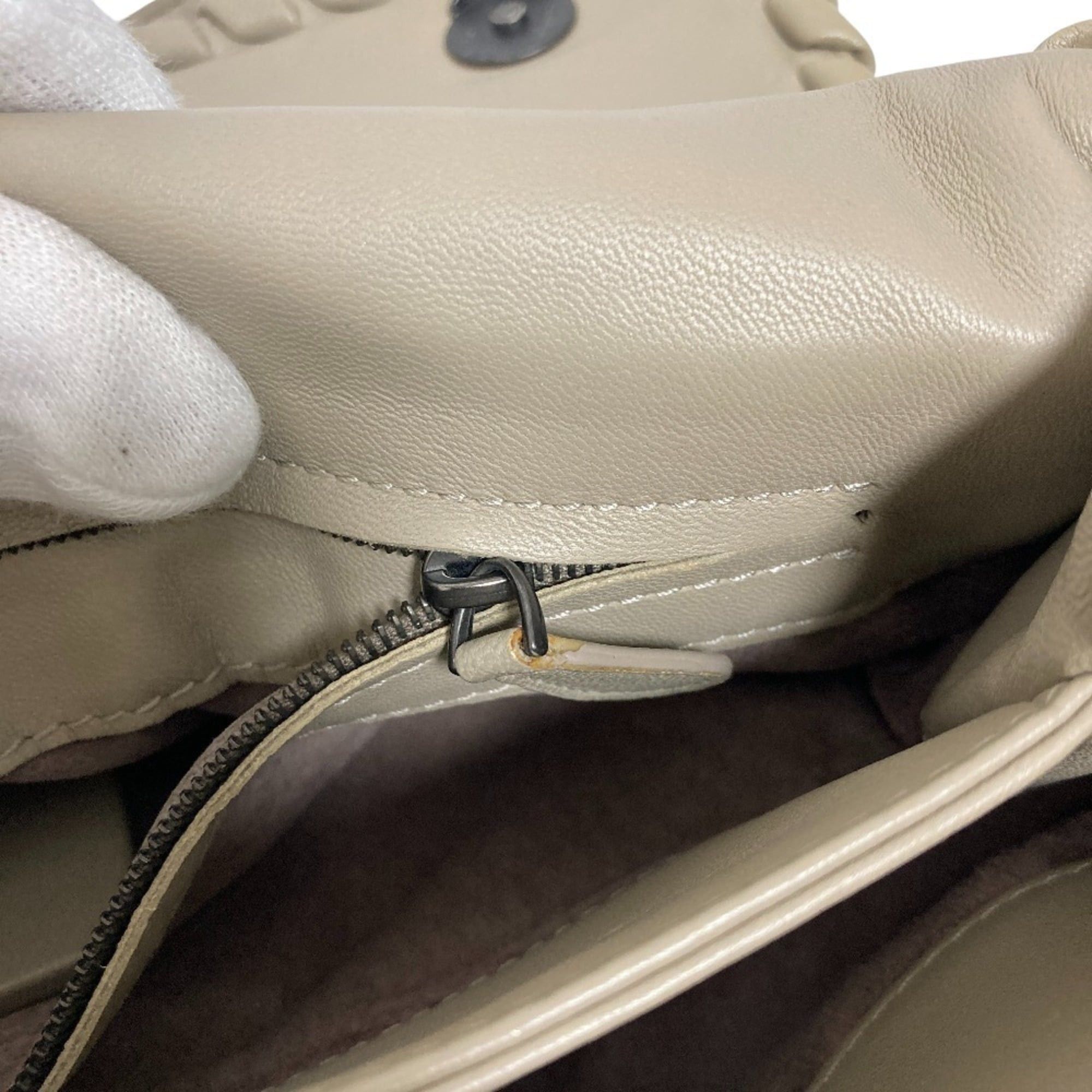 Bottega Veneta BOTTEGA VENETA Olympia Intrecciato Chain Shoulder Bag, Greige, Women's Size ONE SIZE - 17 Thumbnail