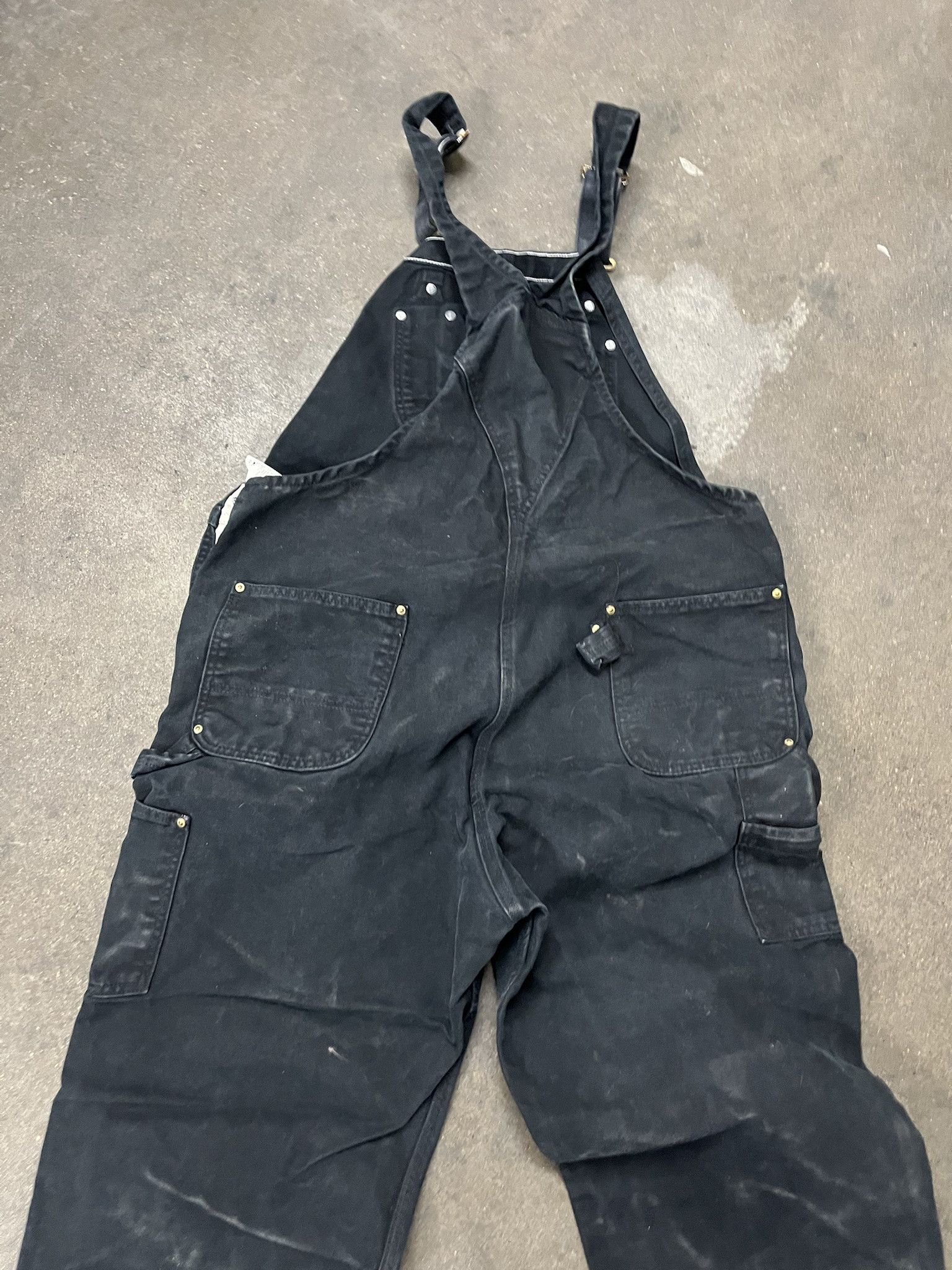 Carhartt × Vintage Vintage 1990s Carhartt Black Canvas Overalls Size 42 (XXL) Size US XXL / EU 58 / 5 - 6 Thumbnail
