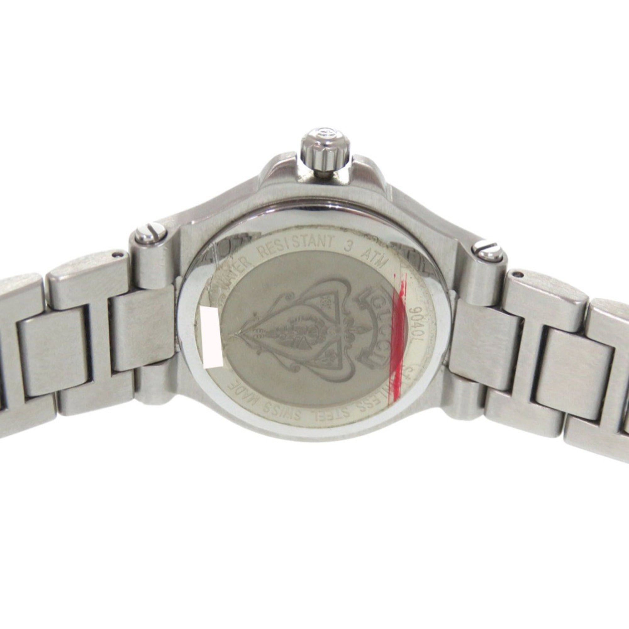 Gucci Excellent condition Gucci 9040L black dial stainless steel silver quartz watch 0028GUCCI Size ONE SIZE - 6 Thumbnail