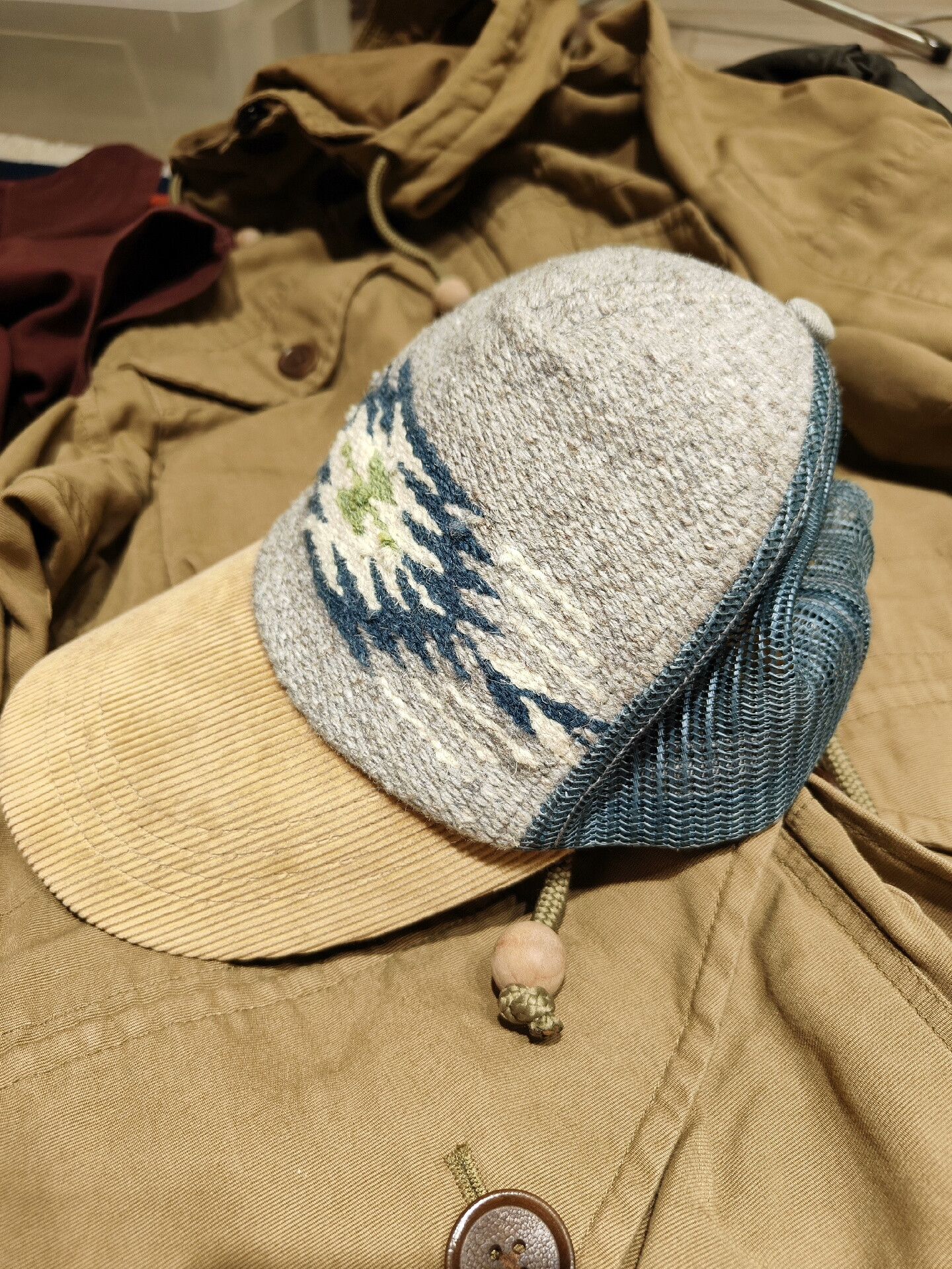 RRL Ralph Lauren RRL Navajo Wool Blanket Trucker Cap Size ONE SIZE - 2 Thumbnail