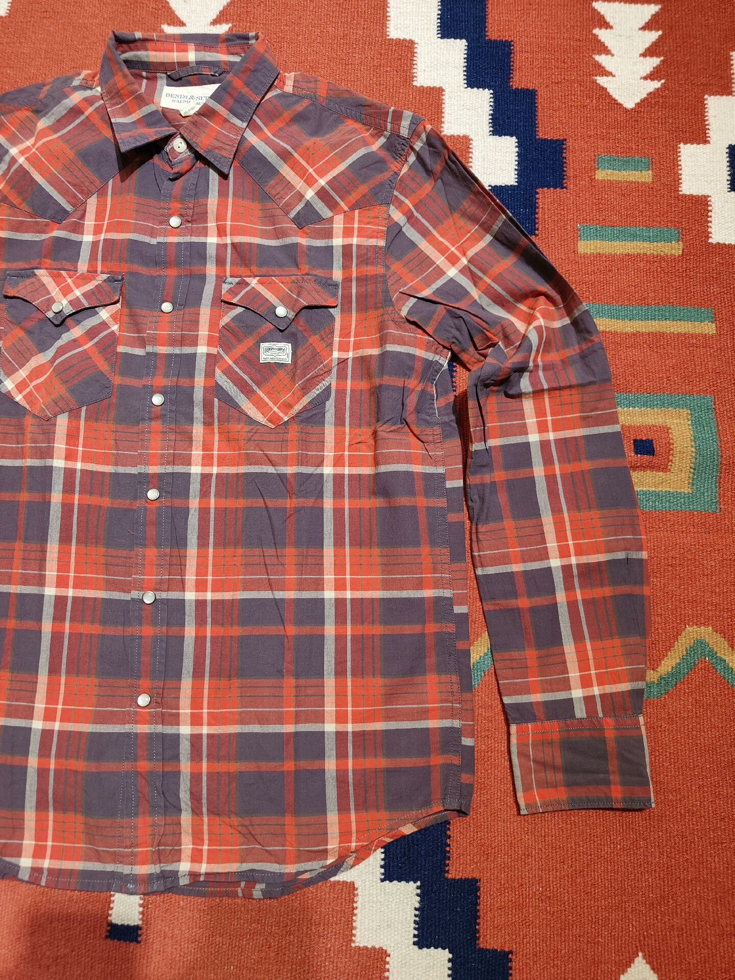 RRL Ralph Lauren RRL Western Plaid Shirt Polo Ralph Lauren Size US M / EU 48-50 / 2 - 2 Thumbnail