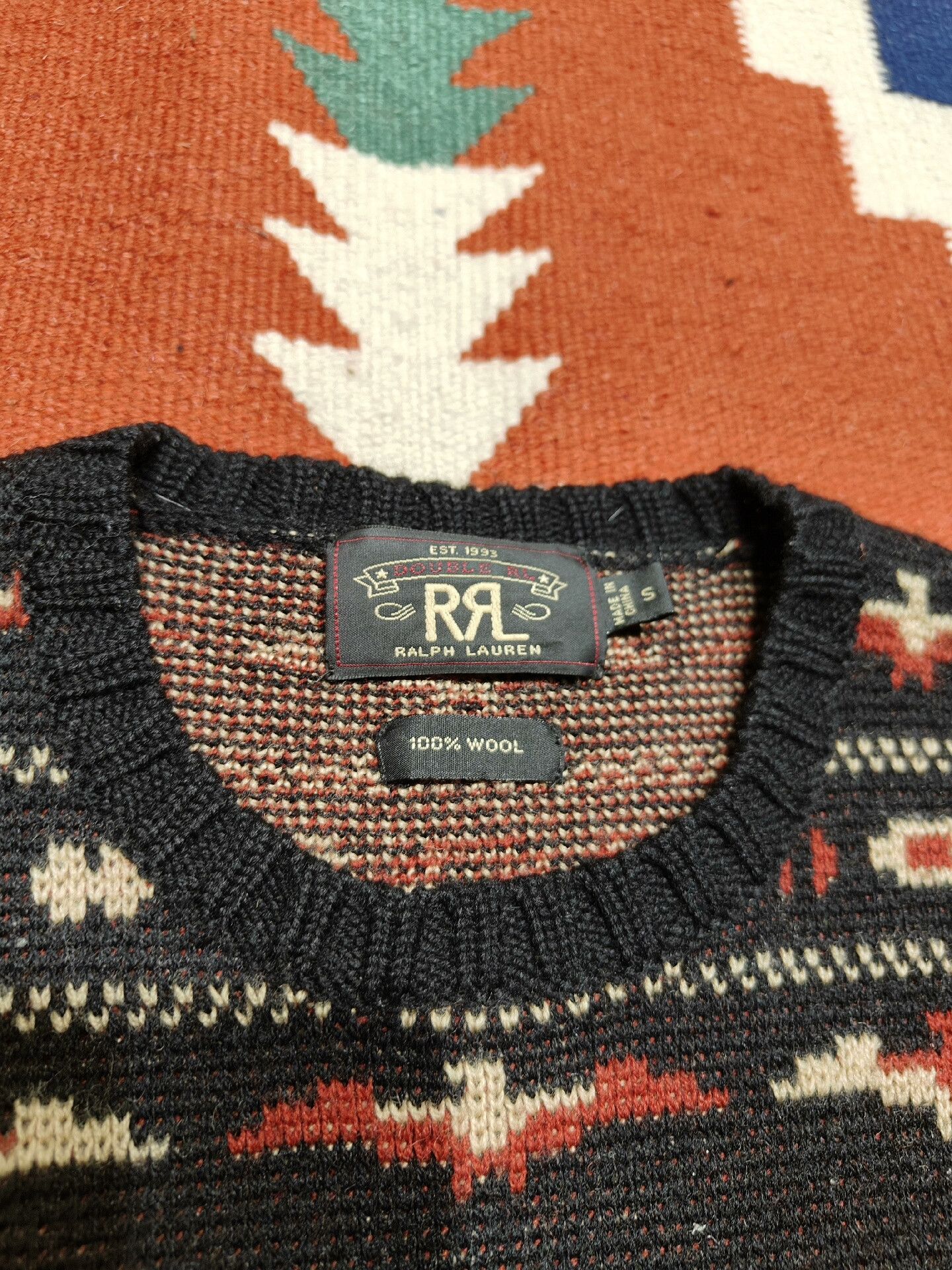RRL Ralph Lauren RRL Navajo Thunderbird Wool Sweater Size US S / EU 44-46 / 1 - 3 Thumbnail