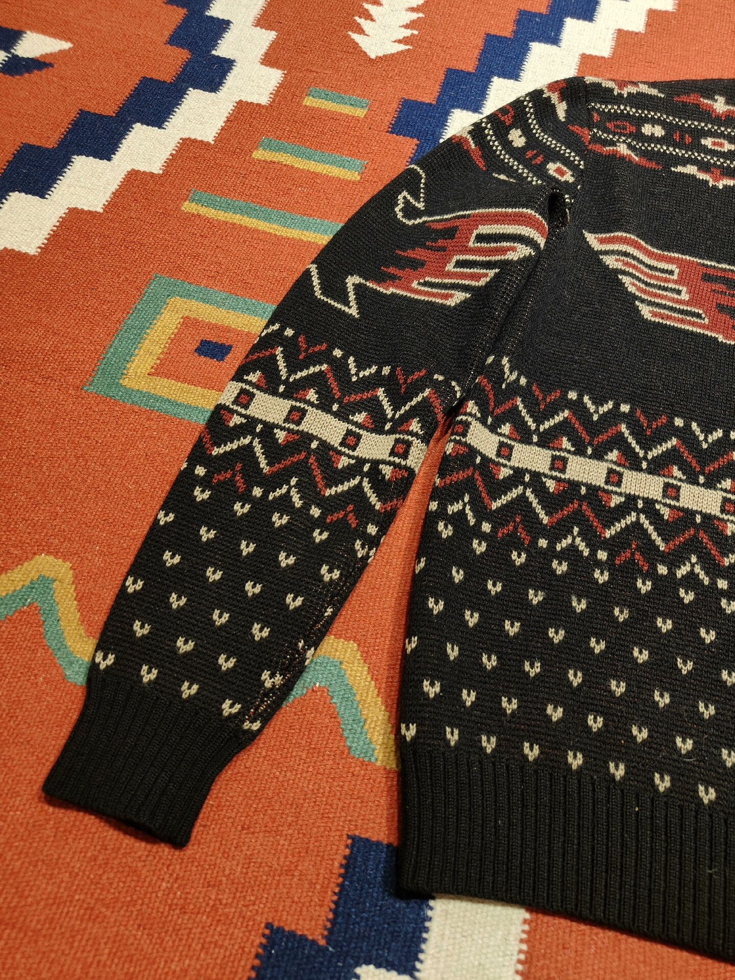 RRL Ralph Lauren RRL Navajo Thunderbird Wool Sweater Size US S / EU 44-46 / 1 - 7 Thumbnail