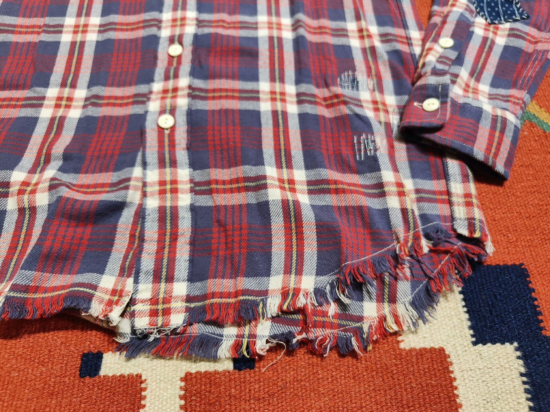 Polo Ralph Lauren Polo Country RL Distressed Flannel Shirt Size US XS / EU 42 / 0 - 4 Thumbnail