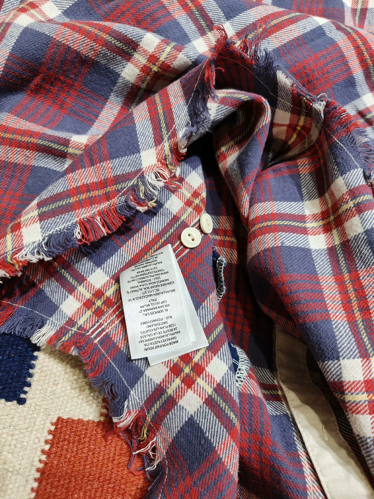 Polo Ralph Lauren Polo Country RL Distressed Flannel Shirt Size US XS / EU 42 / 0 - 7 Thumbnail