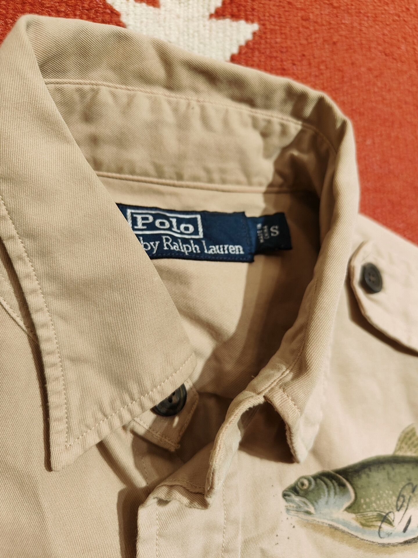 Ralph Lauren Vintage RL Fishing Patch Short Sleeve Shirt Size US S / EU 44-46 / 1 - 6 Thumbnail