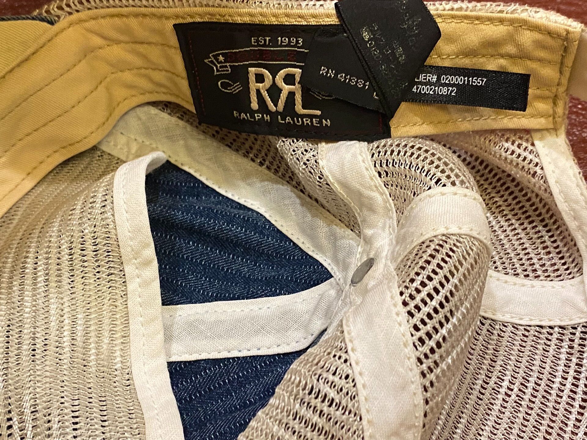 RRL Ralph Lauren 2013 Double RL RRL Indigo HBT Trucker Cap Size ONE SIZE - 8 Thumbnail