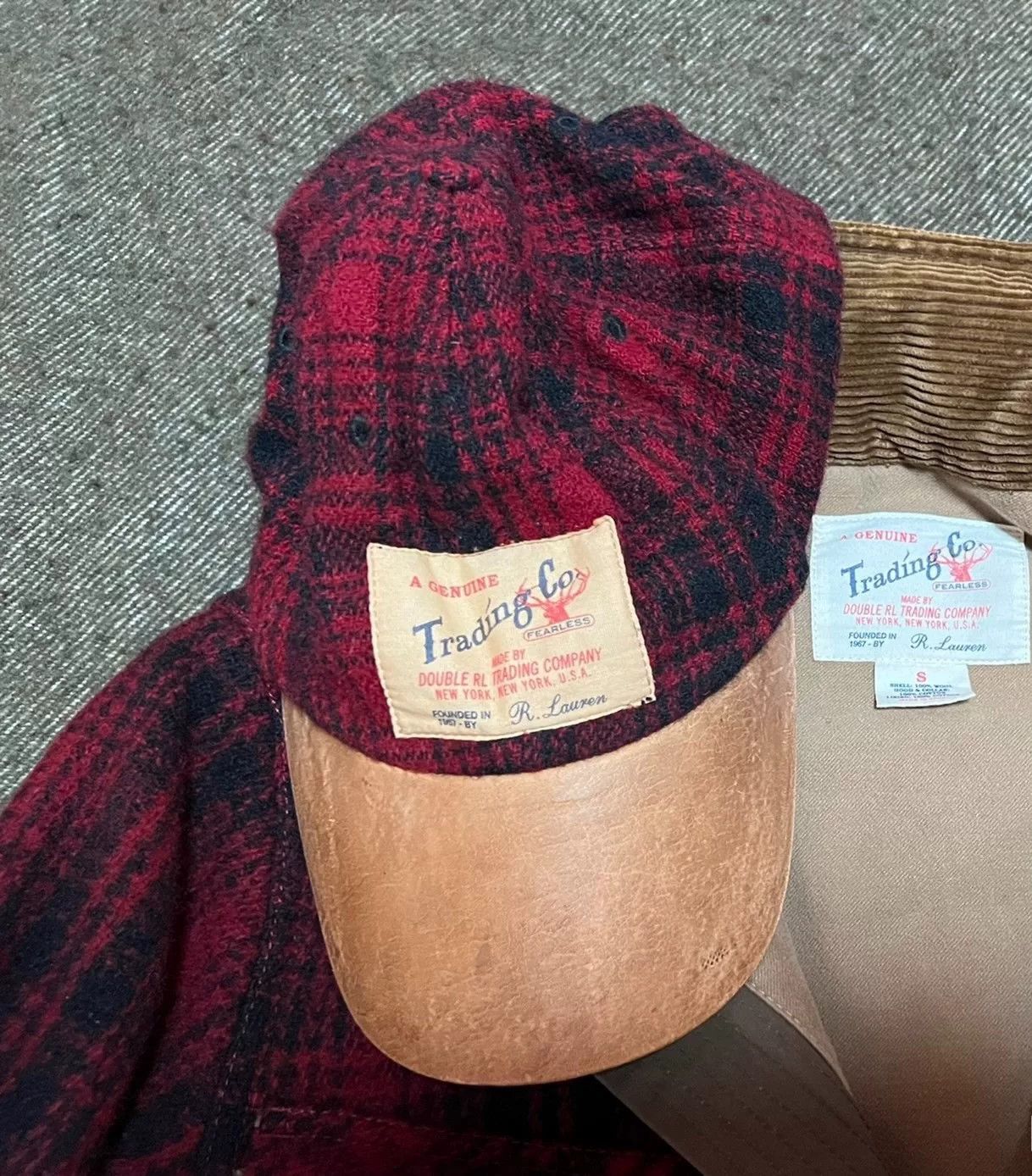 RRL Ralph Lauren 2007 RRL Leather Brim Wool Hunting Cap Size ONE SIZE - 5 Thumbnail