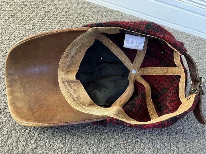 RRL Ralph Lauren 2007 RRL Leather Brim Wool Hunting Cap Size ONE SIZE - 6 Thumbnail