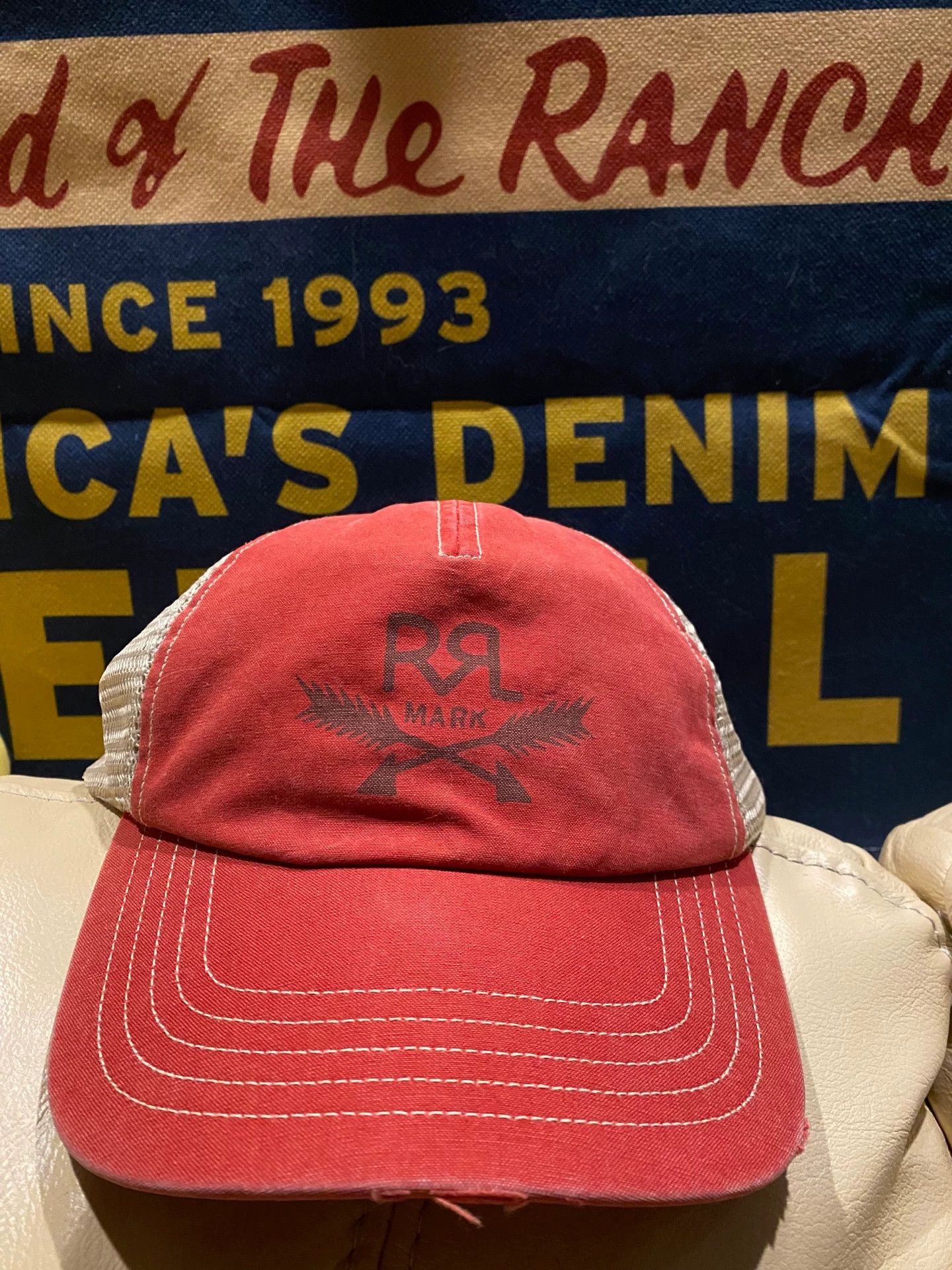 RRL Ralph Lauren RRL Double RL Arrow Logo Mesh Cap Size ONE SIZE - 6 Thumbnail