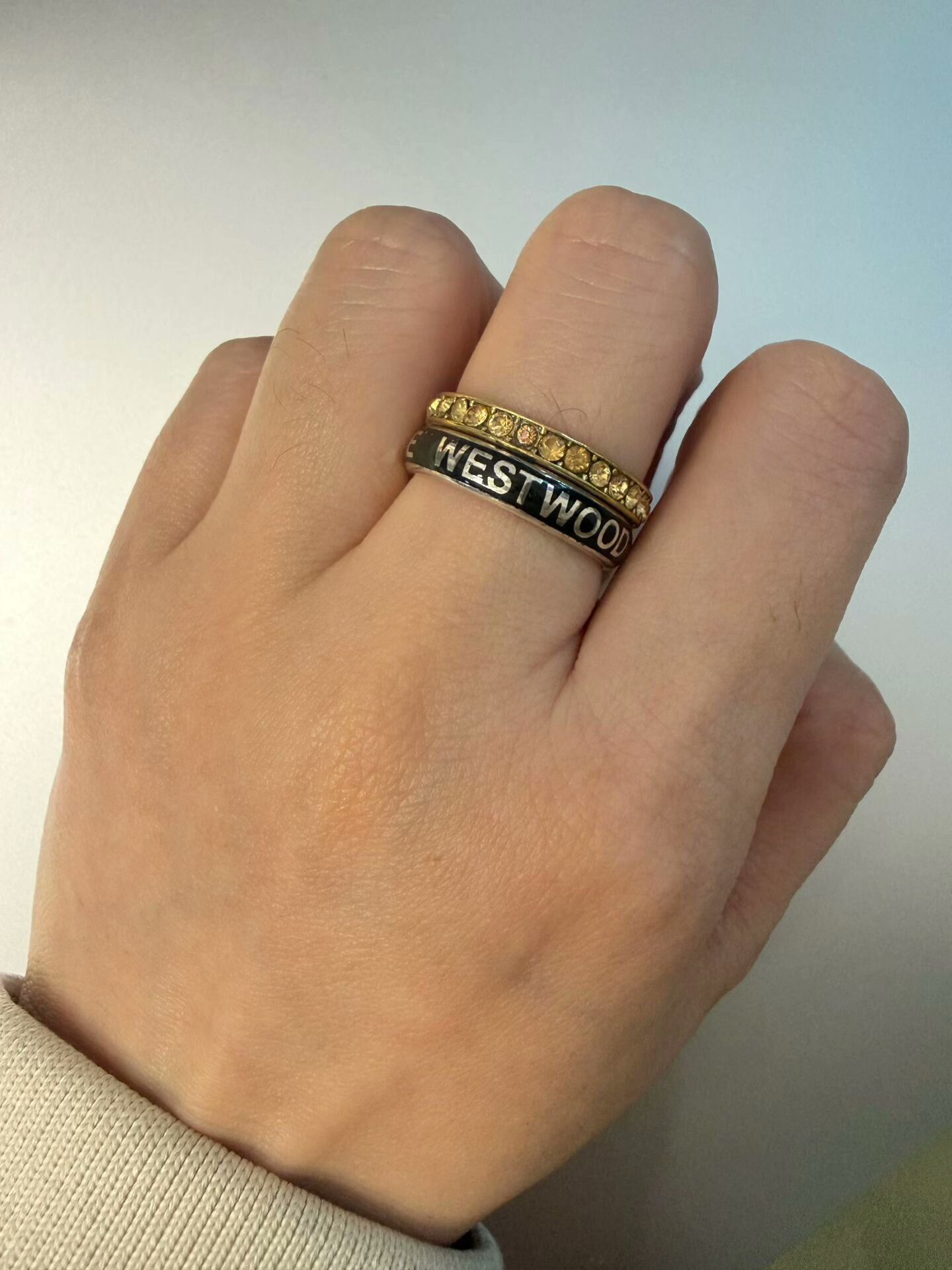 Vivienne Westwood Vivienne Westwood Saturn Double Ring Size ONE SIZE - 2 Thumbnail