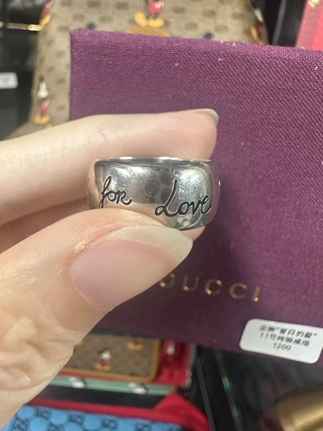 Gucci Gucci 'Blind Love' Silver Ring Size ONE SIZE - 2 Thumbnail