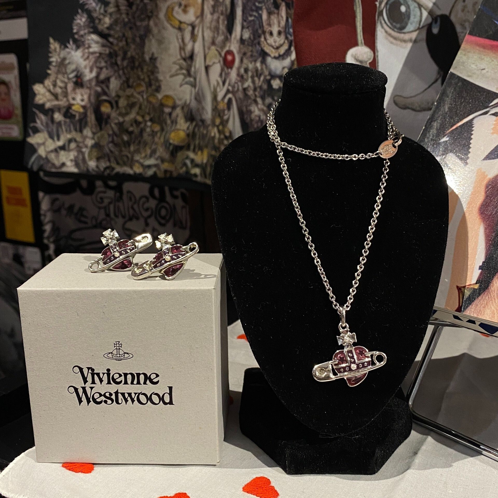 Vivienne Westwood Vivienne Westwood Purple Heart Necklace Size ONE SIZE - 3 Thumbnail