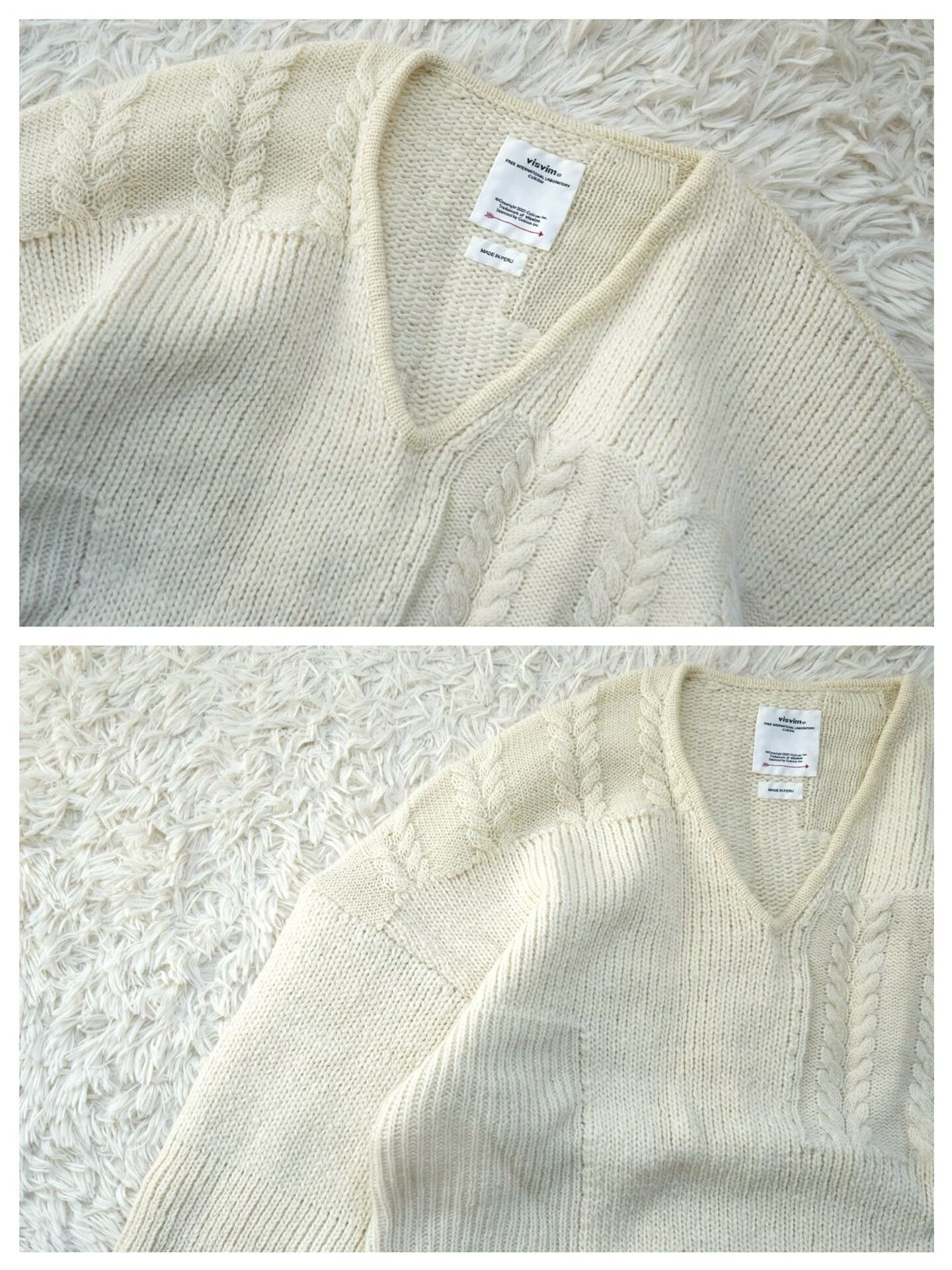 Visvim visvim Highland V-Neck Cable Knit Sweater Size US L / EU 52-54 / 3 - 2 Thumbnail
