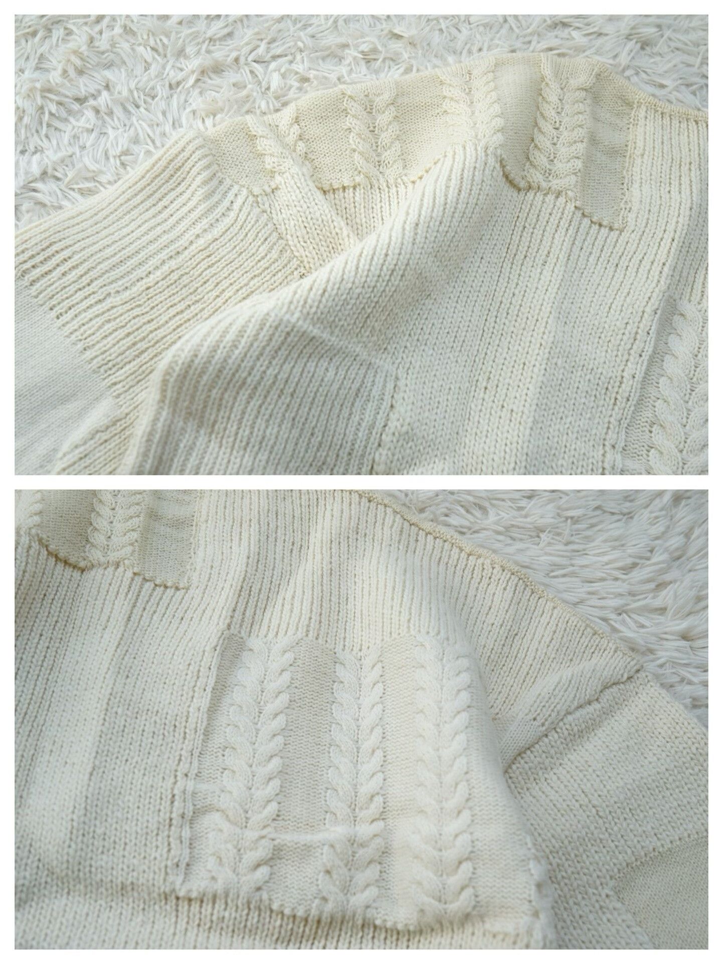 Visvim visvim Highland V-Neck Cable Knit Sweater Size US L / EU 52-54 / 3 - 8 Thumbnail