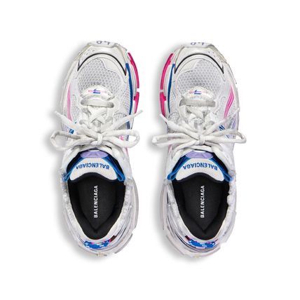 Balenciaga runner sneaker white/lilac/neon pink/navy Size US 7 / EU 40 - 2 Thumbnail