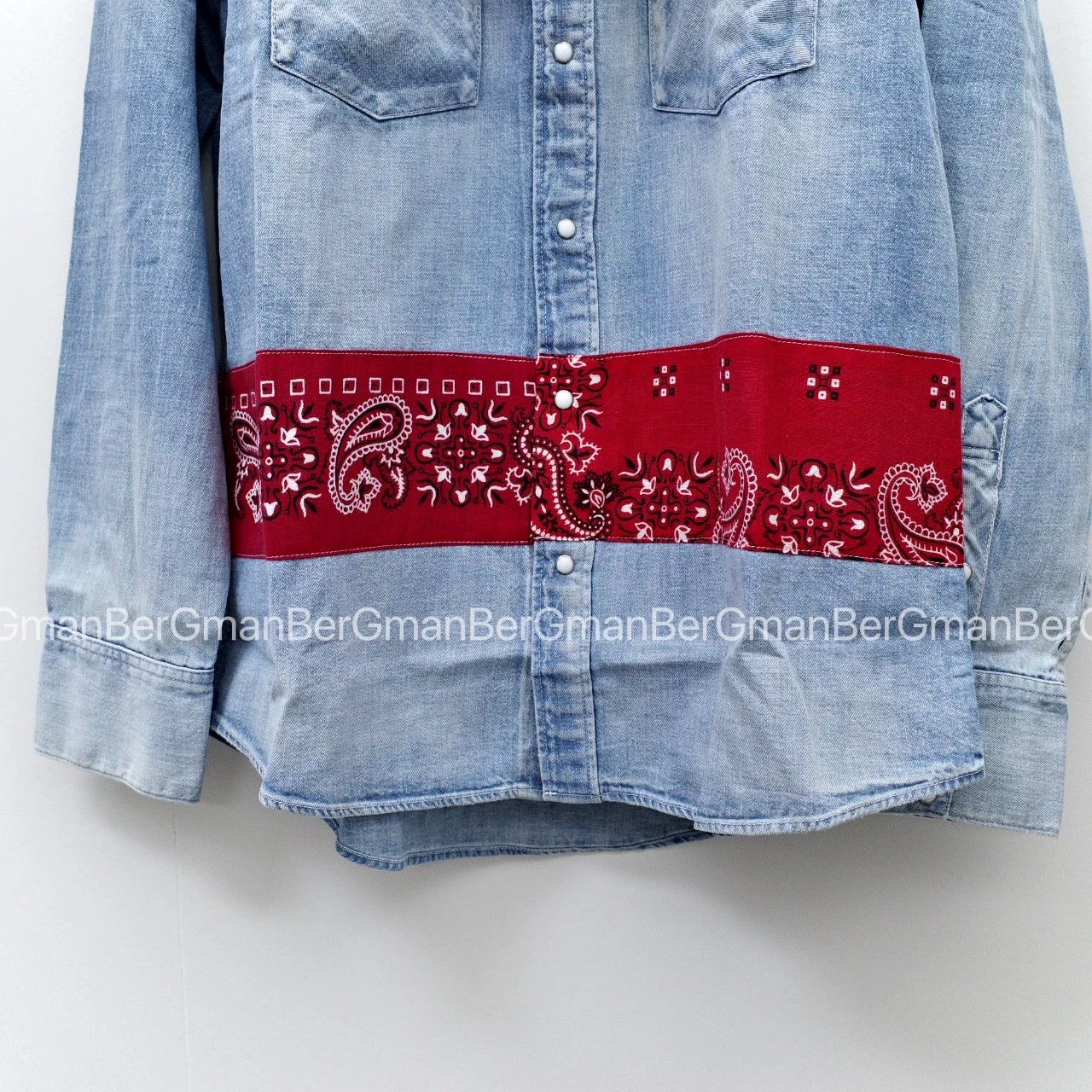 Visvim visvim 17AW Bandana Border Denim Shirt Size US M / EU 48-50 / 2 - 2 Thumbnail