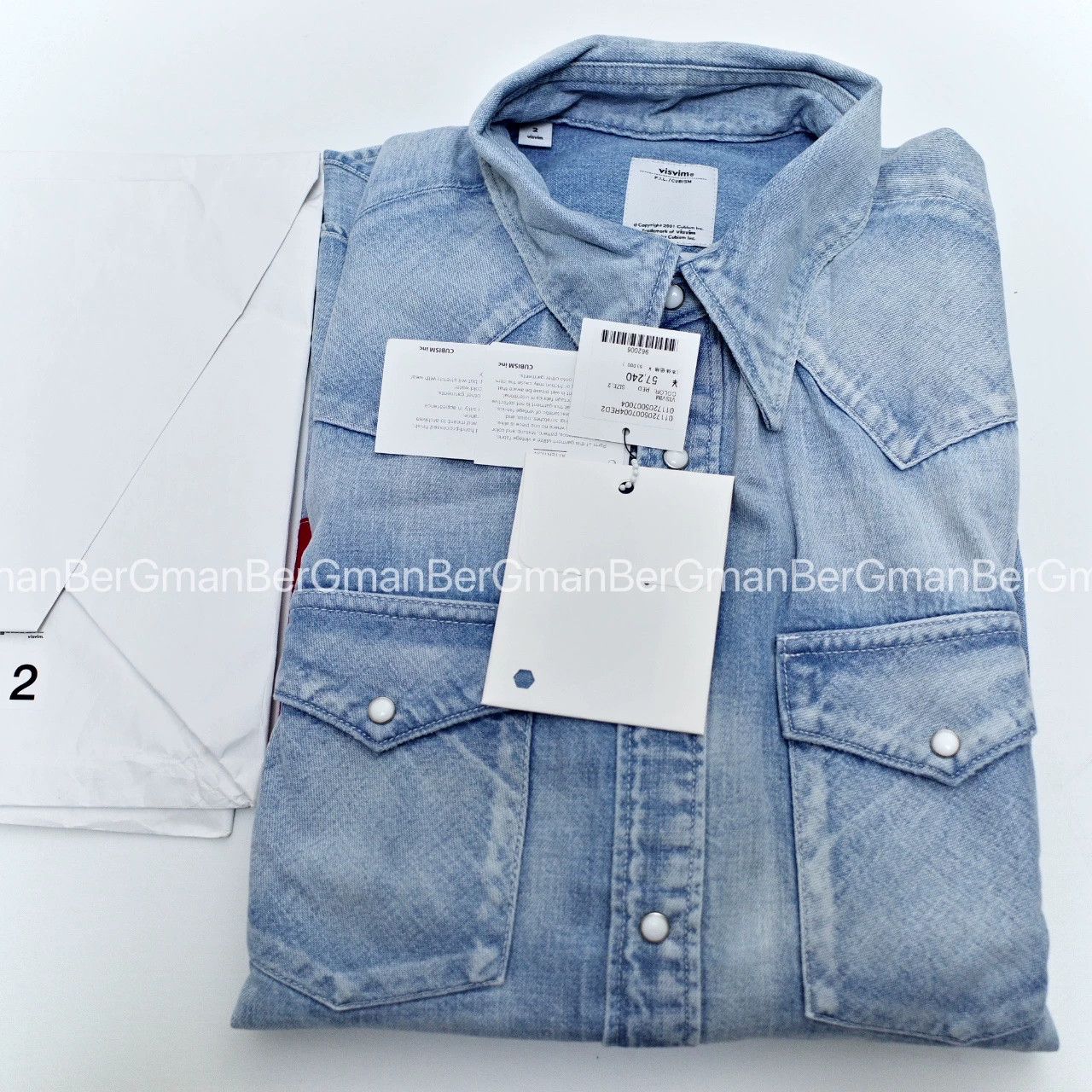 Visvim visvim 17AW Bandana Border Denim Shirt Size US M / EU 48-50 / 2 - 6 Thumbnail