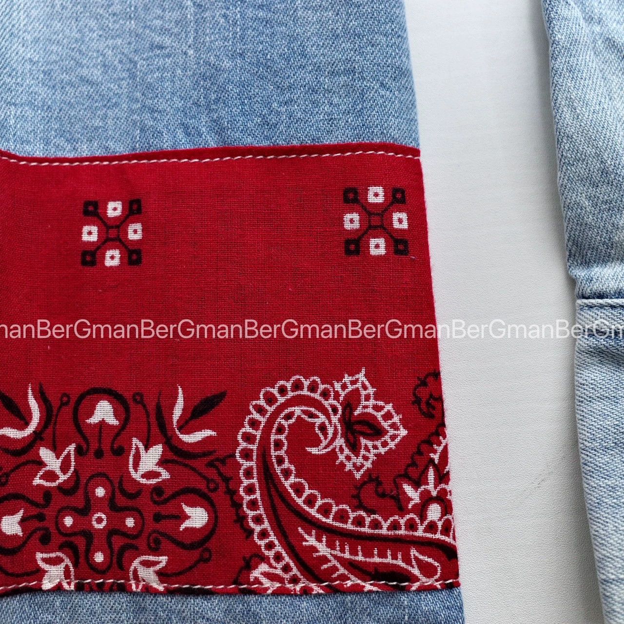 Visvim visvim 17AW Bandana Border Denim Shirt Size US M / EU 48-50 / 2 - 9 Thumbnail