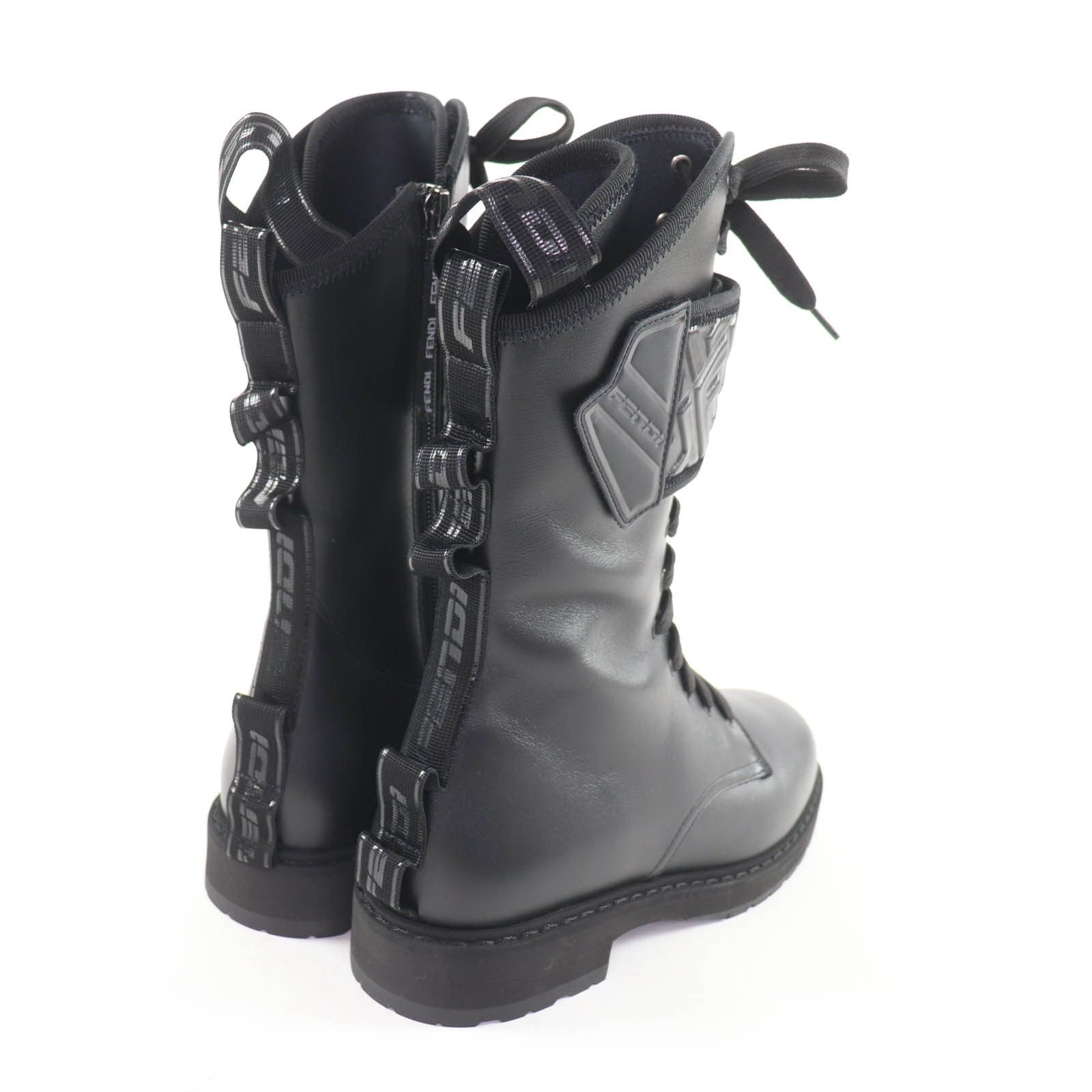 Fendi Fendi Fendi Black Leather Short Boots Leather Shoes DUTY FREE for USA Size ONE SIZE - 2 Thumbnail