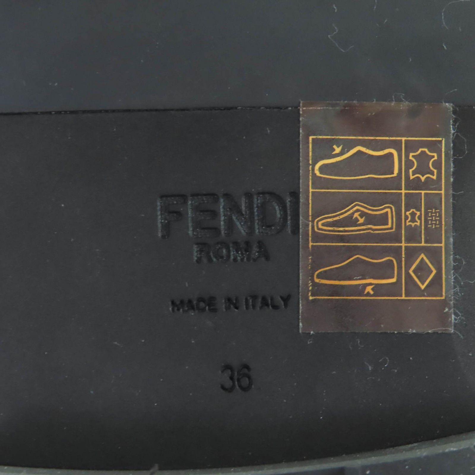 Fendi Fendi Fendi Black Leather Short Boots Leather Shoes DUTY FREE for USA Size ONE SIZE - 12 Thumbnail