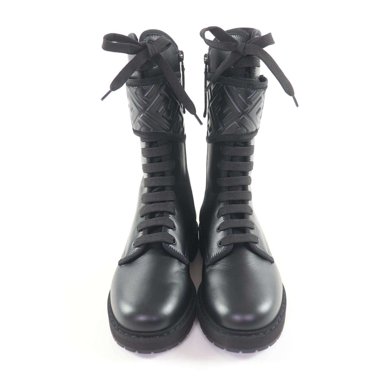 Fendi Fendi Fendi Black Leather Short Boots Leather Shoes DUTY FREE for USA Size ONE SIZE - 3 Thumbnail
