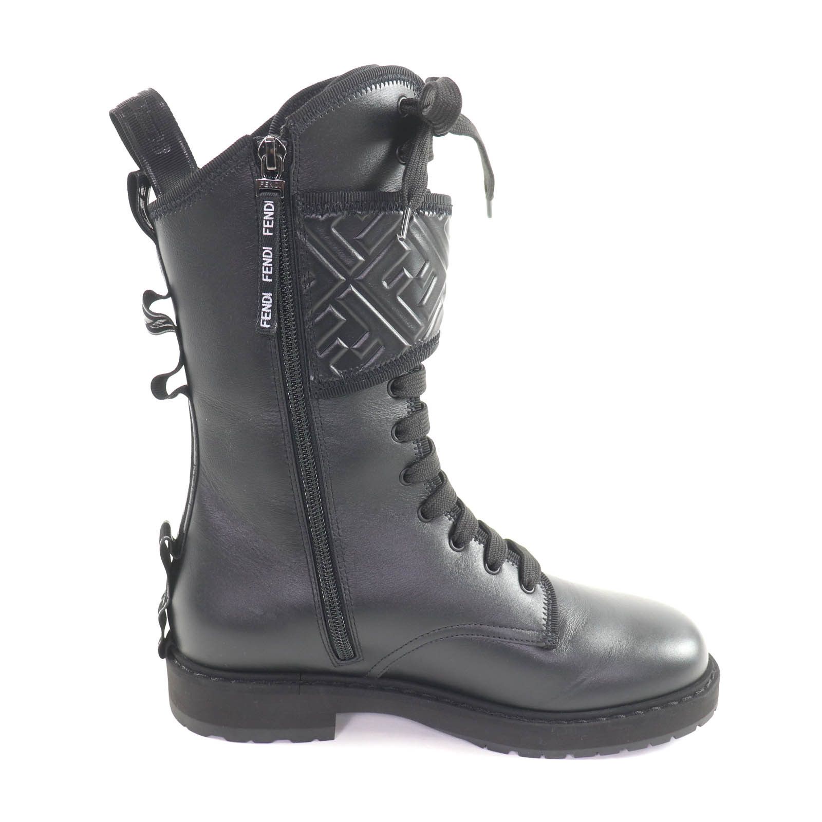 Fendi Fendi Fendi Black Leather Short Boots Leather Shoes DUTY FREE for USA Size ONE SIZE - 5 Thumbnail