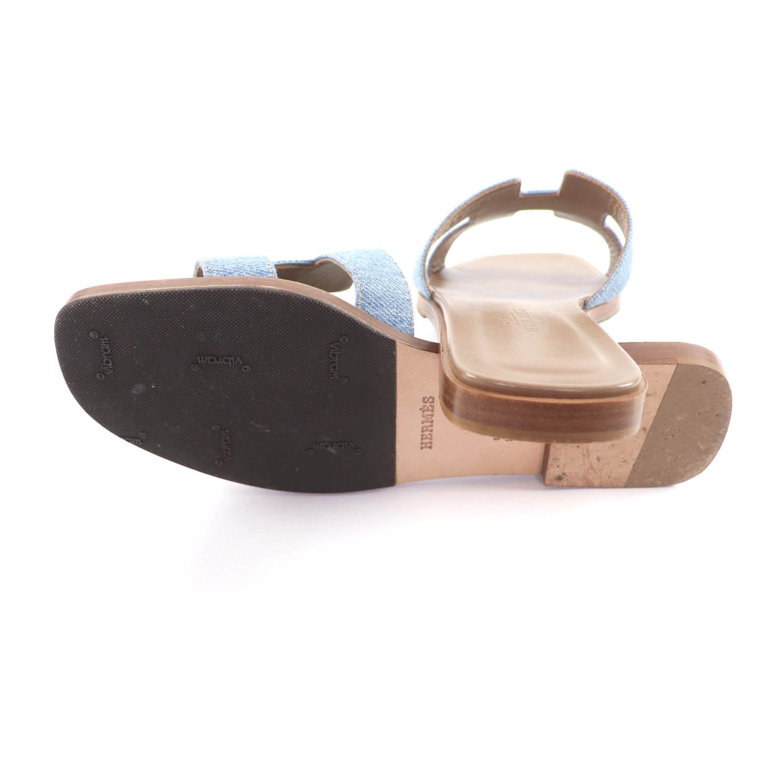 Hermes Hermes Hermès Oran H Motif Denim Leather Flats 36 Textile Shoes DUTY FREE for USA Size ONE SIZE - 6 Thumbnail