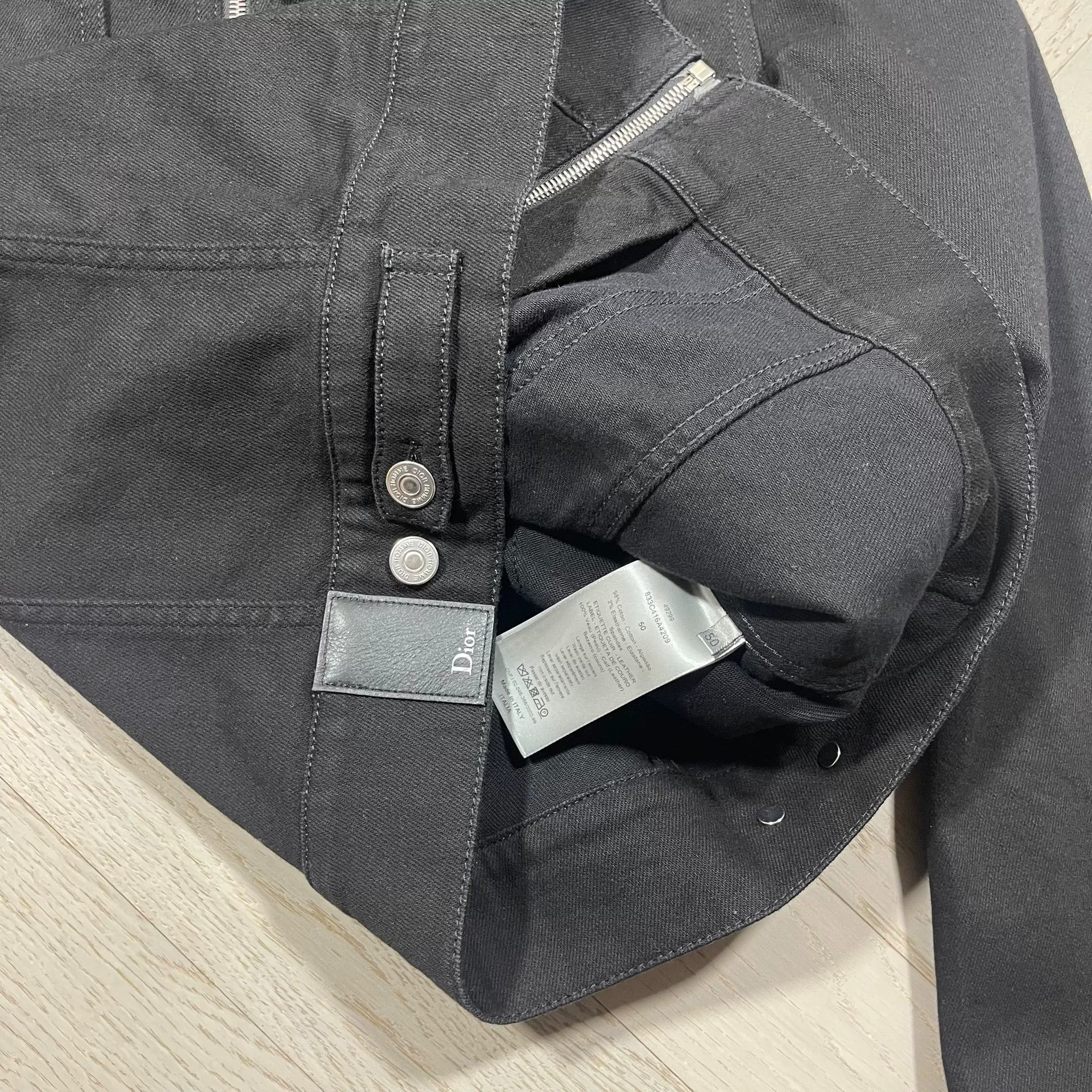 Dior Dior Black Zip Denim Jacket Size US M / EU 48-50 / 2 - 4 Thumbnail