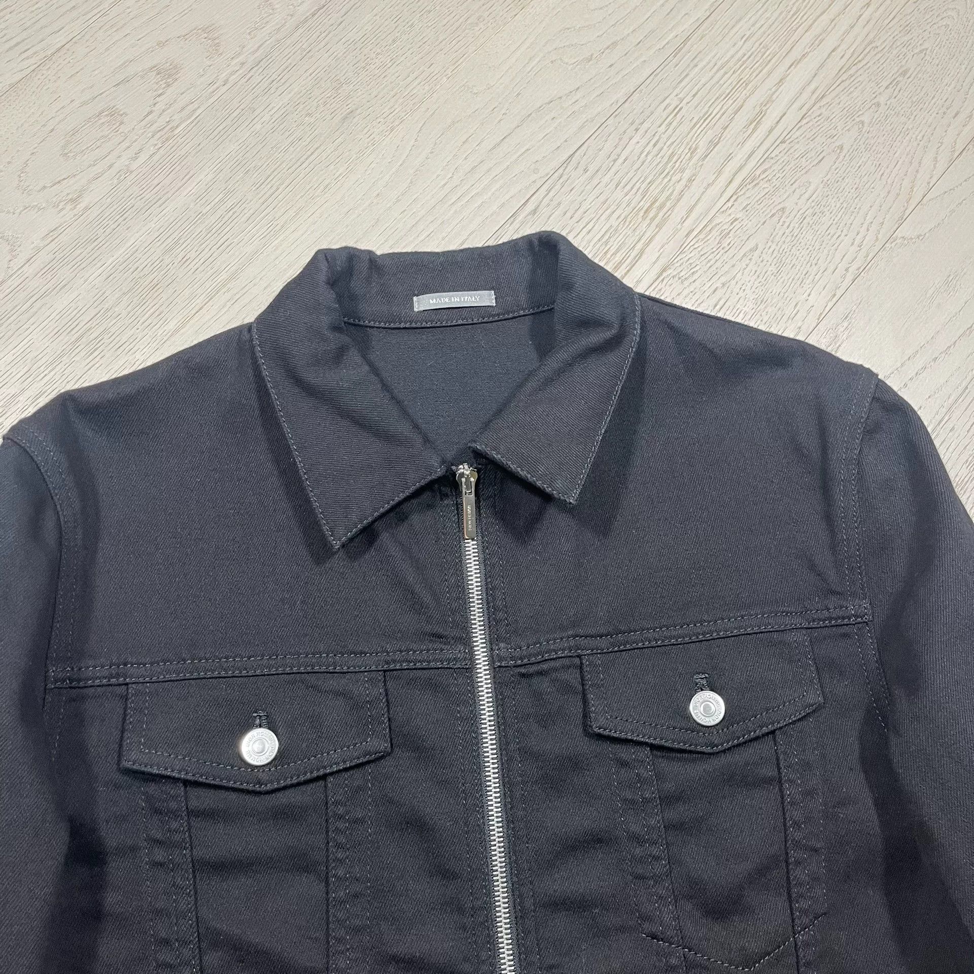 Dior Dior Black Zip Denim Jacket Size US M / EU 48-50 / 2 - 2 Thumbnail