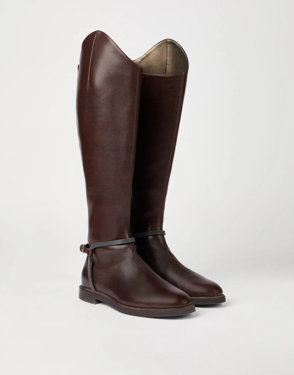 Brunello Cucinelli Brunello Cucinelli High Boots In Leather With Precious Spurs IT 39 Women - USA Duties Paid Size US 9 / IT 39 - 2 Thumbnail