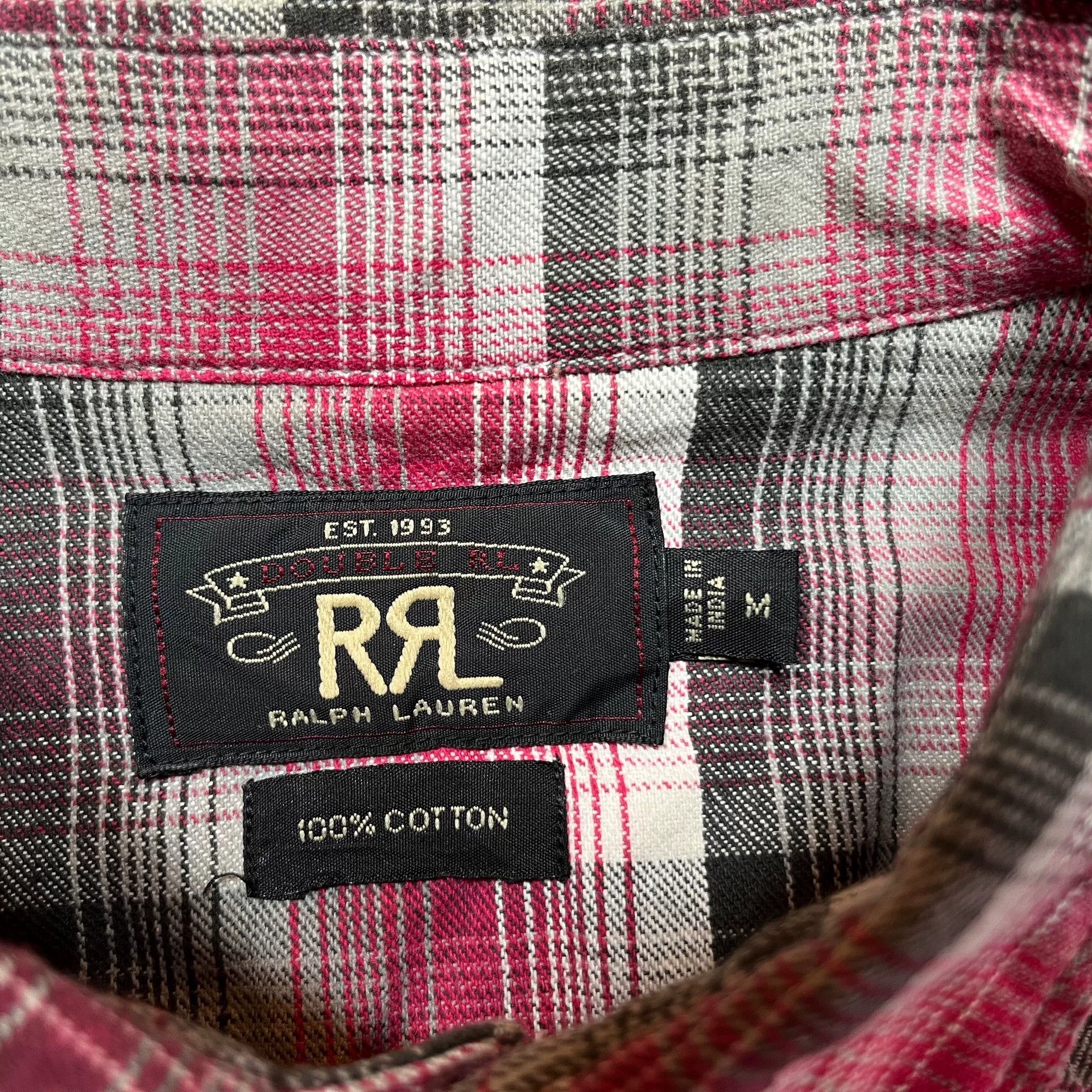 RRL Ralph Lauren RRL Double RL Ralph Lauren Western Plaid Shirt Size US M / EU 48-50 / 2 - 4 Thumbnail