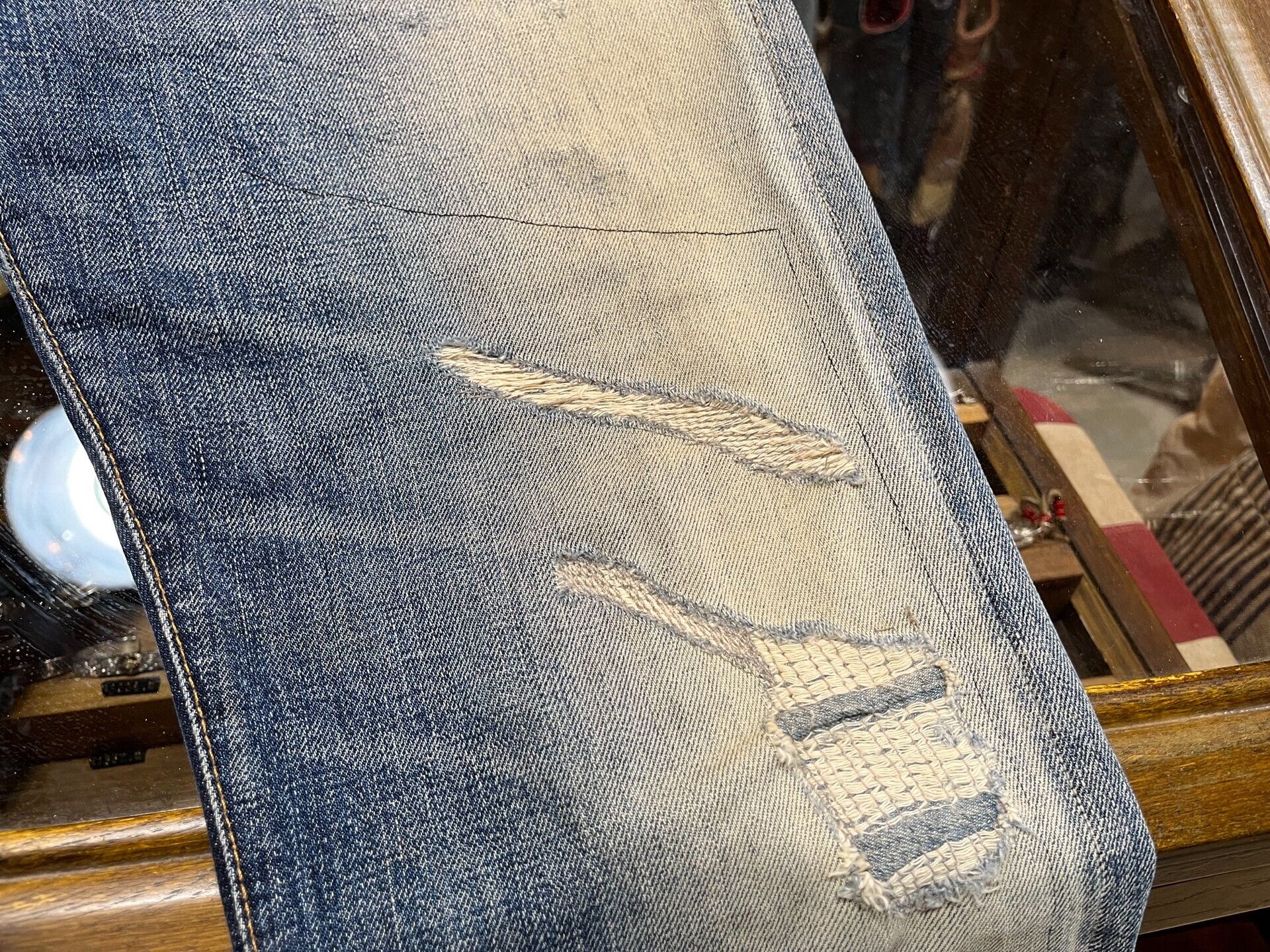 RRL Ralph Lauren RRL Vintage Distressed Jeans Size US 34 / EU 50 - 6 Thumbnail