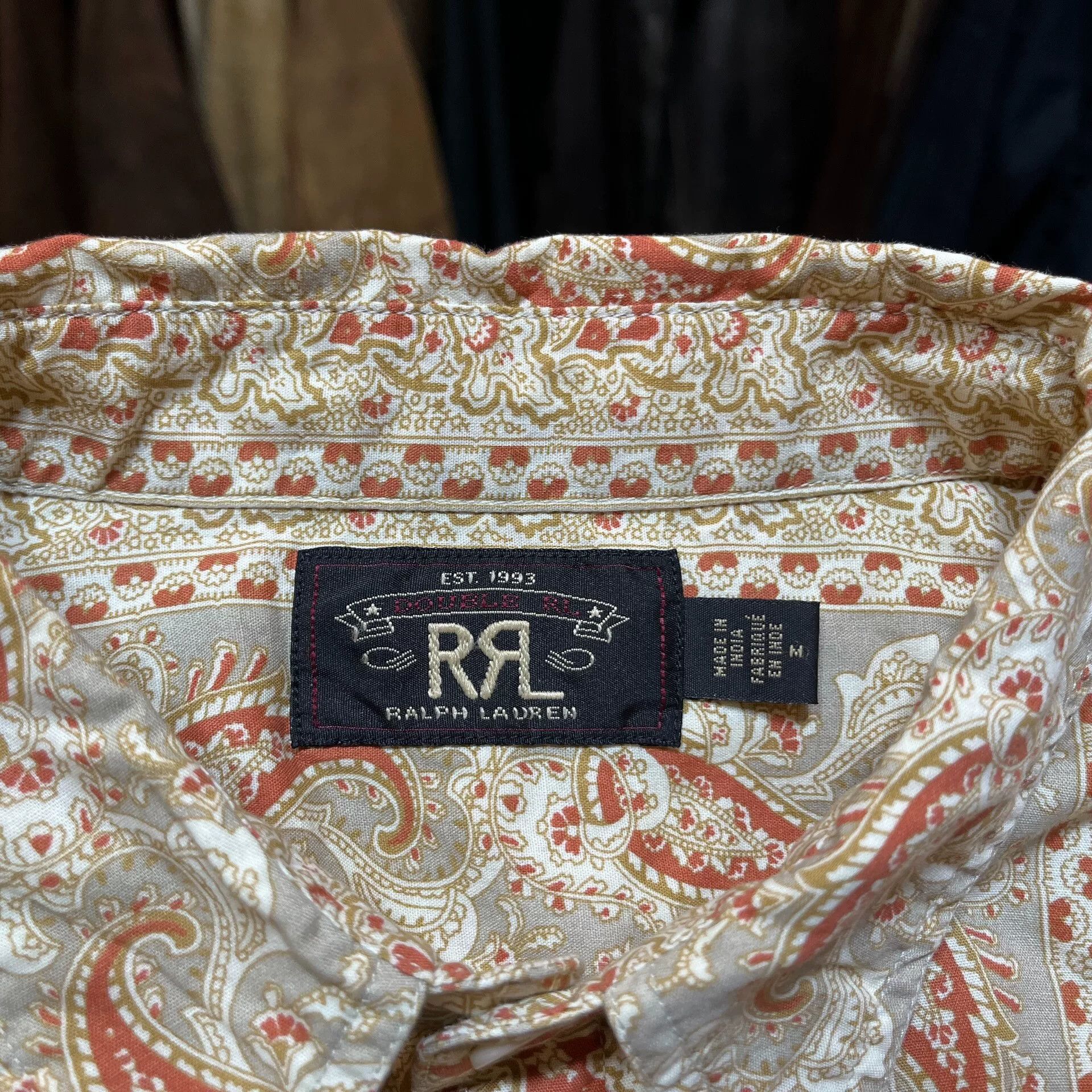 RRL Ralph Lauren RRL Double RL Ralph Lauren Paisley Shirt Size US M / EU 48-50 / 2 - 3 Thumbnail